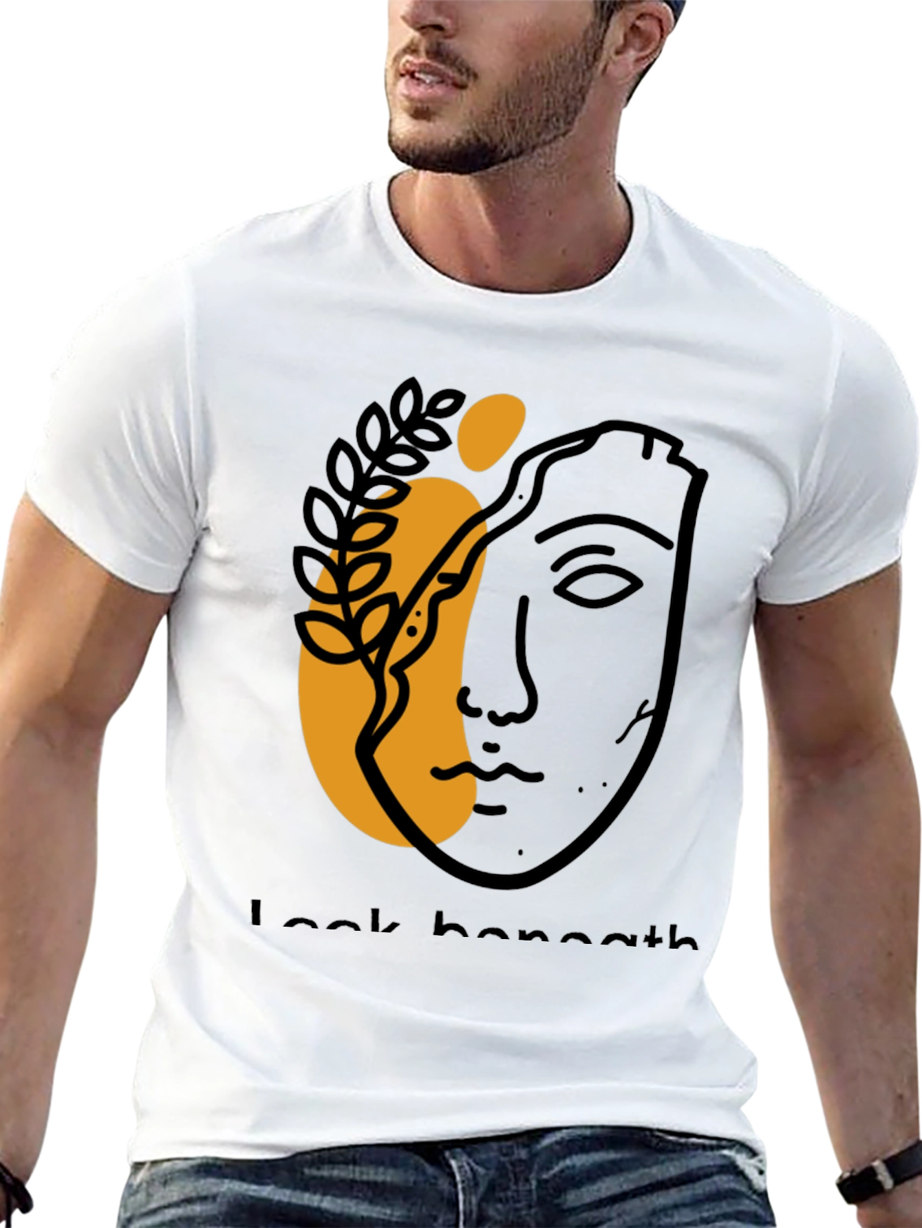 Abstract Face Graphic Tee - Modern Aesthetic T-Shirt