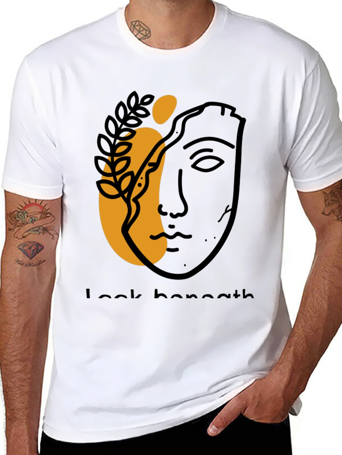 Abstract Face Graphic Tee - Modern Aesthetic T-Shirt