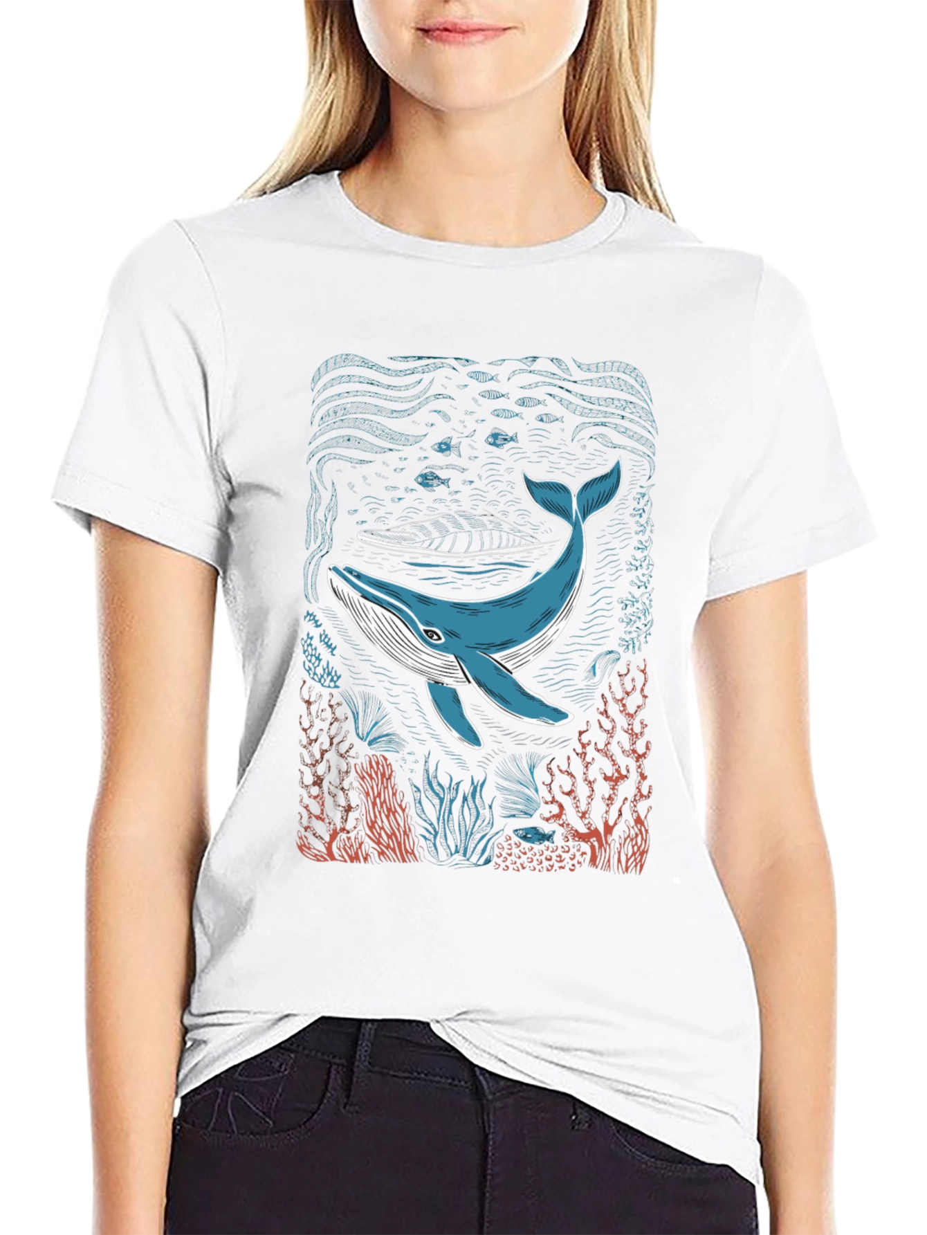 Whale Graphic T-Shirt - Cool Ocean Design