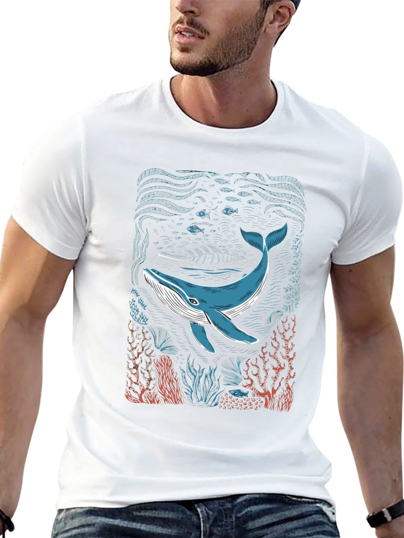 Whale Graphic T-Shirt - Cool Ocean Design