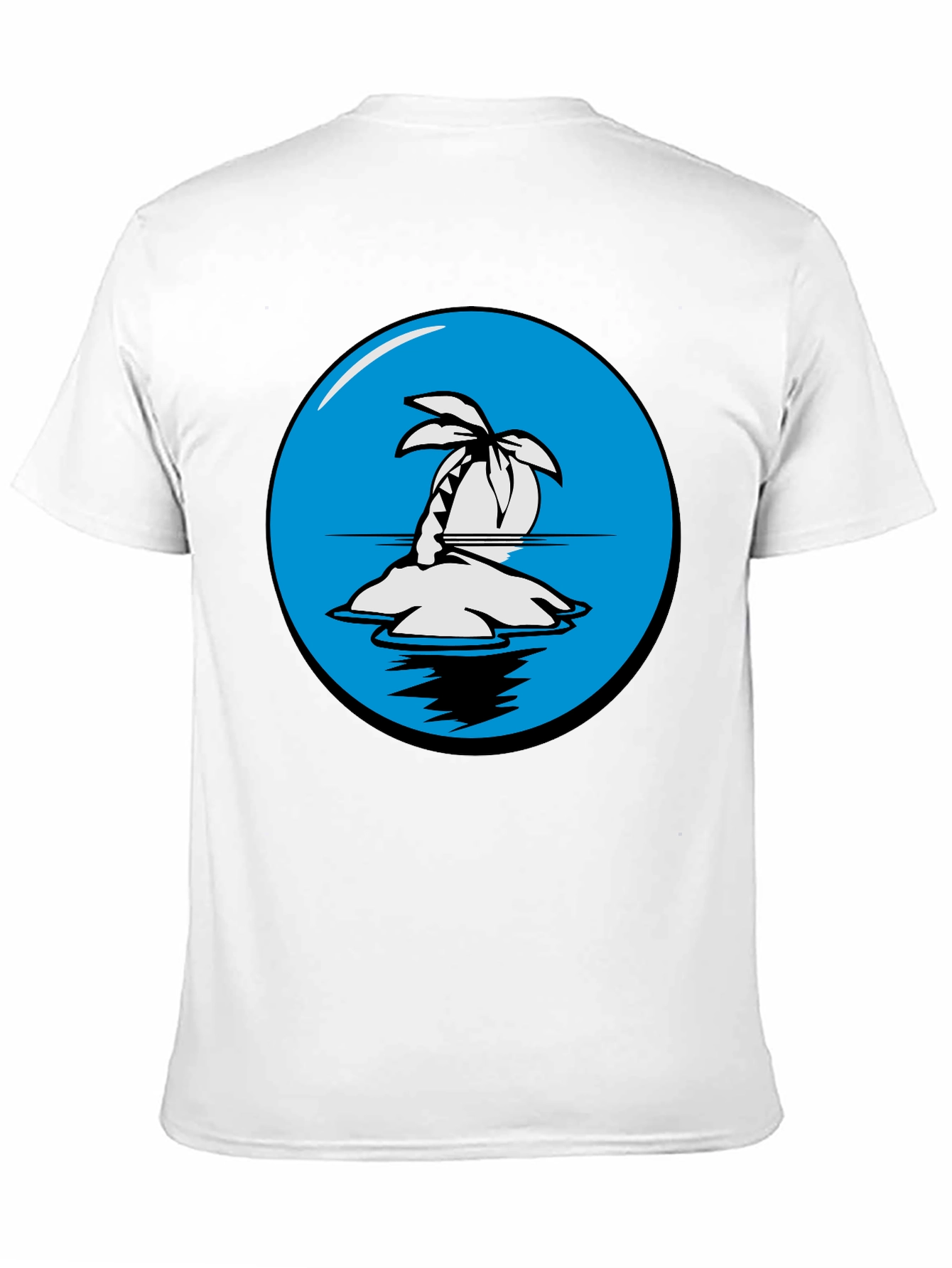 Island Graphic Tee -  Black Cotton Comfort