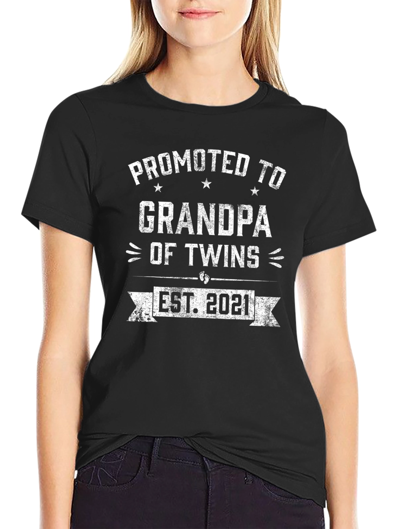 Promoted to Grandpa of Twins Est. 2021 T-Shirt