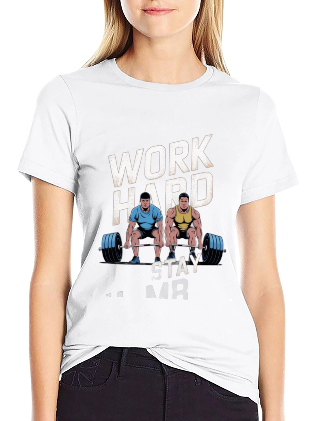 Work Hard Stay Strong Mens Graphic T-Shirt