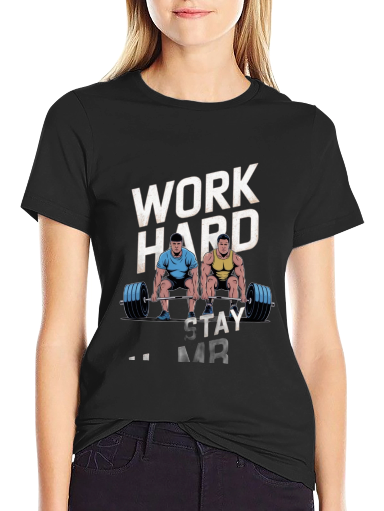 Work Hard Stay Strong Mens Graphic T-Shirt