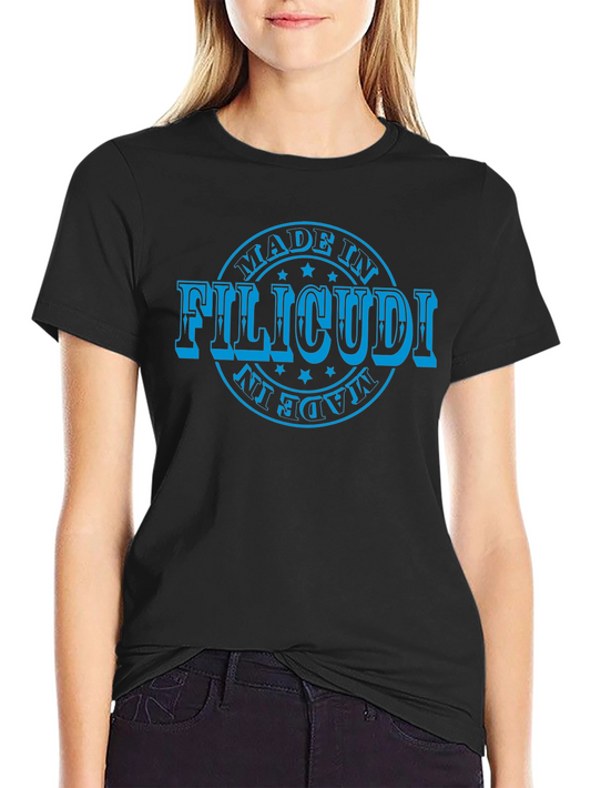 Made in Filicudi T-Shirt Black Cotton