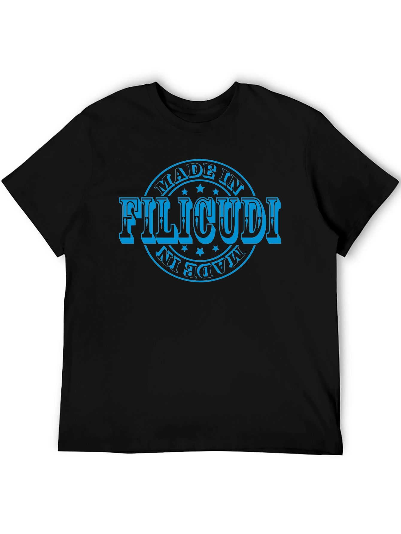 Made in Filicudi T-Shirt Black Cotton