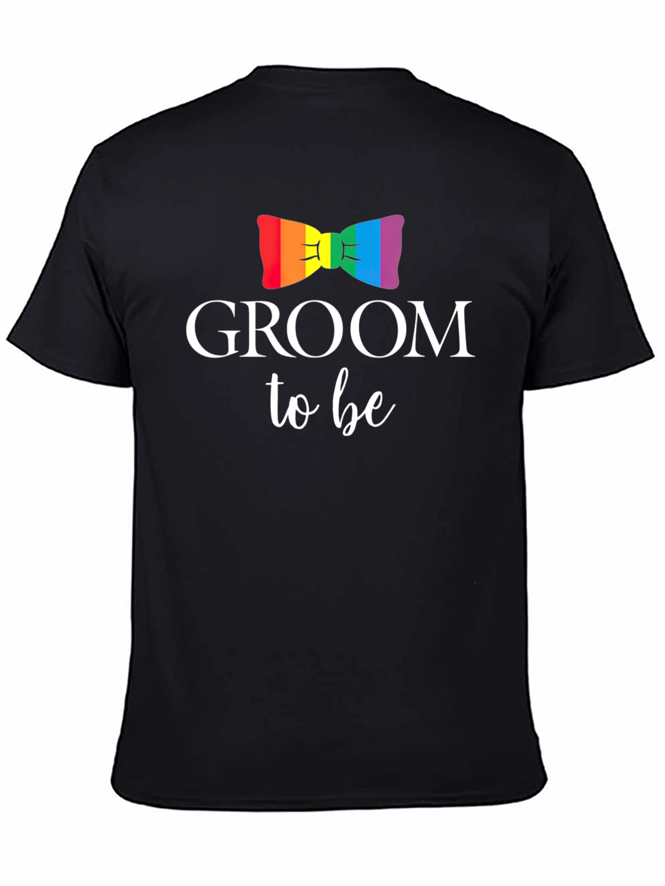 Groom to Be Rainbow Bowtie T-Shirt