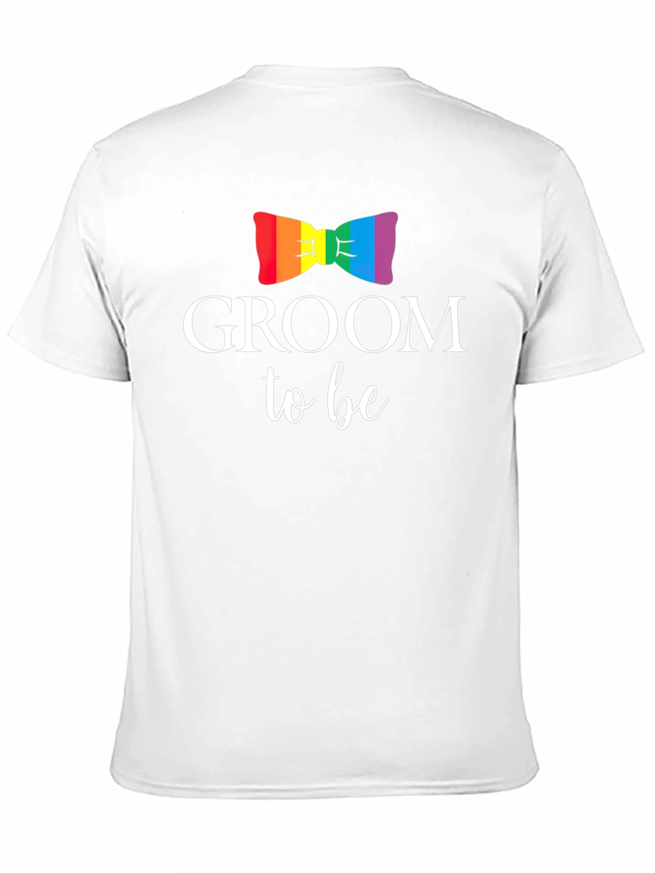 Groom to Be Rainbow Bowtie T-Shirt