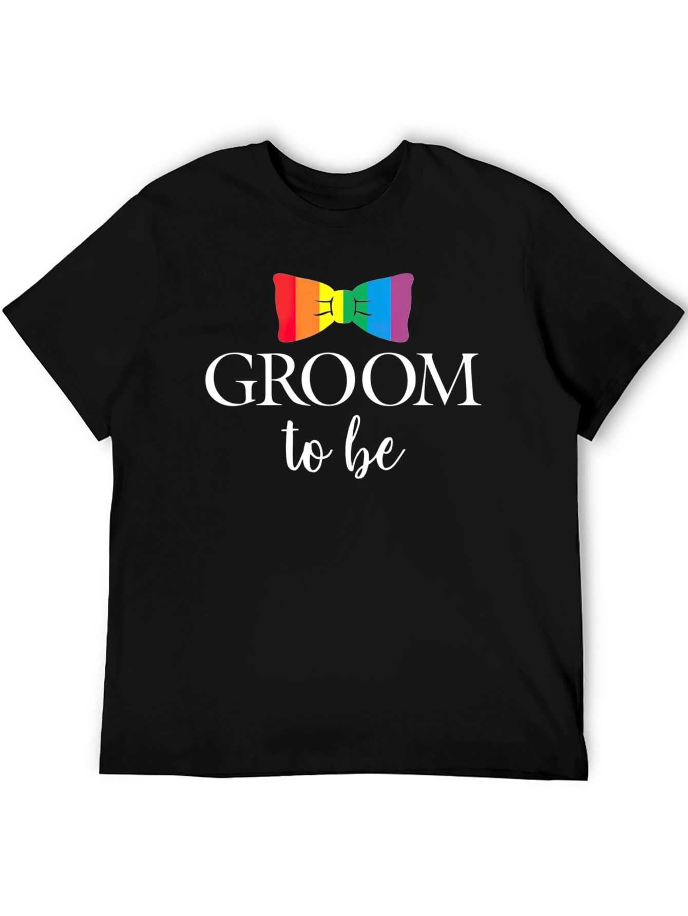 Groom to Be Rainbow Bowtie T-Shirt