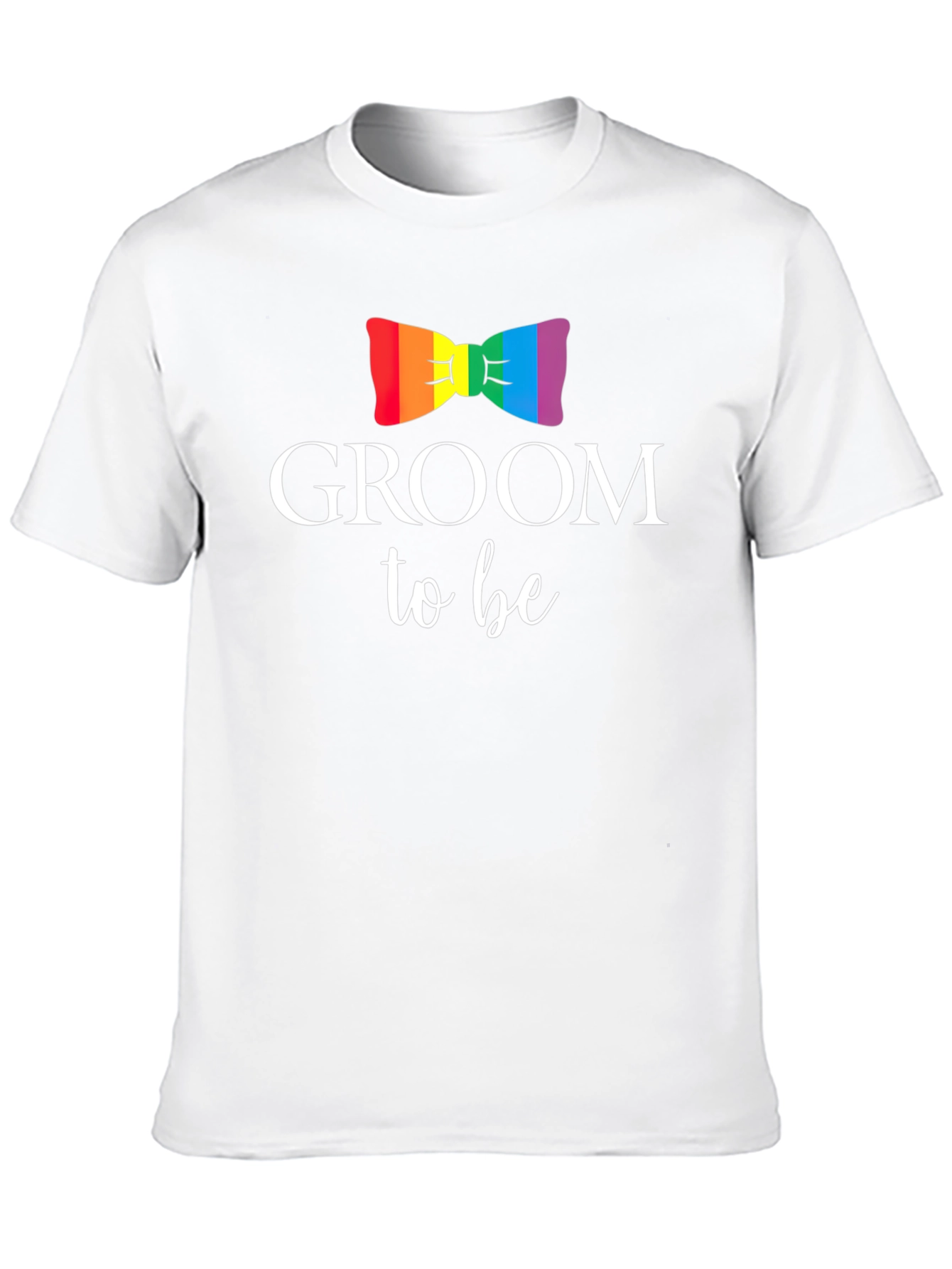 Groom to Be Rainbow Bowtie T-Shirt