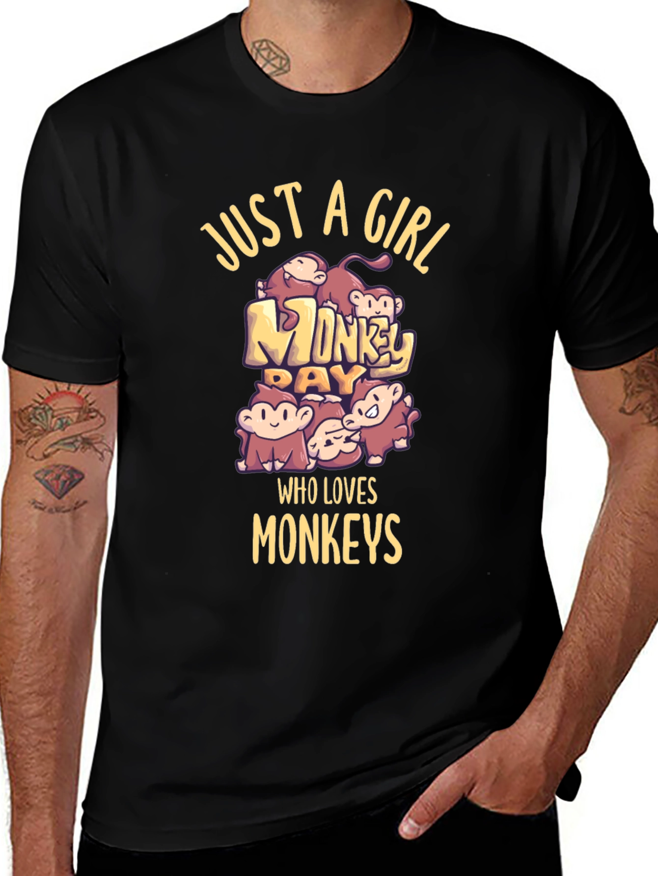 Just A Girl Who Loves Monkeys T-Shirt