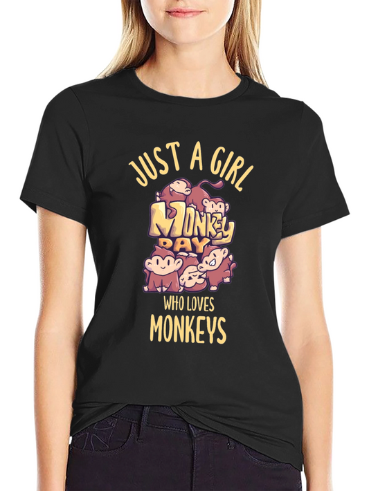 Just A Girl Who Loves Monkeys T-Shirt