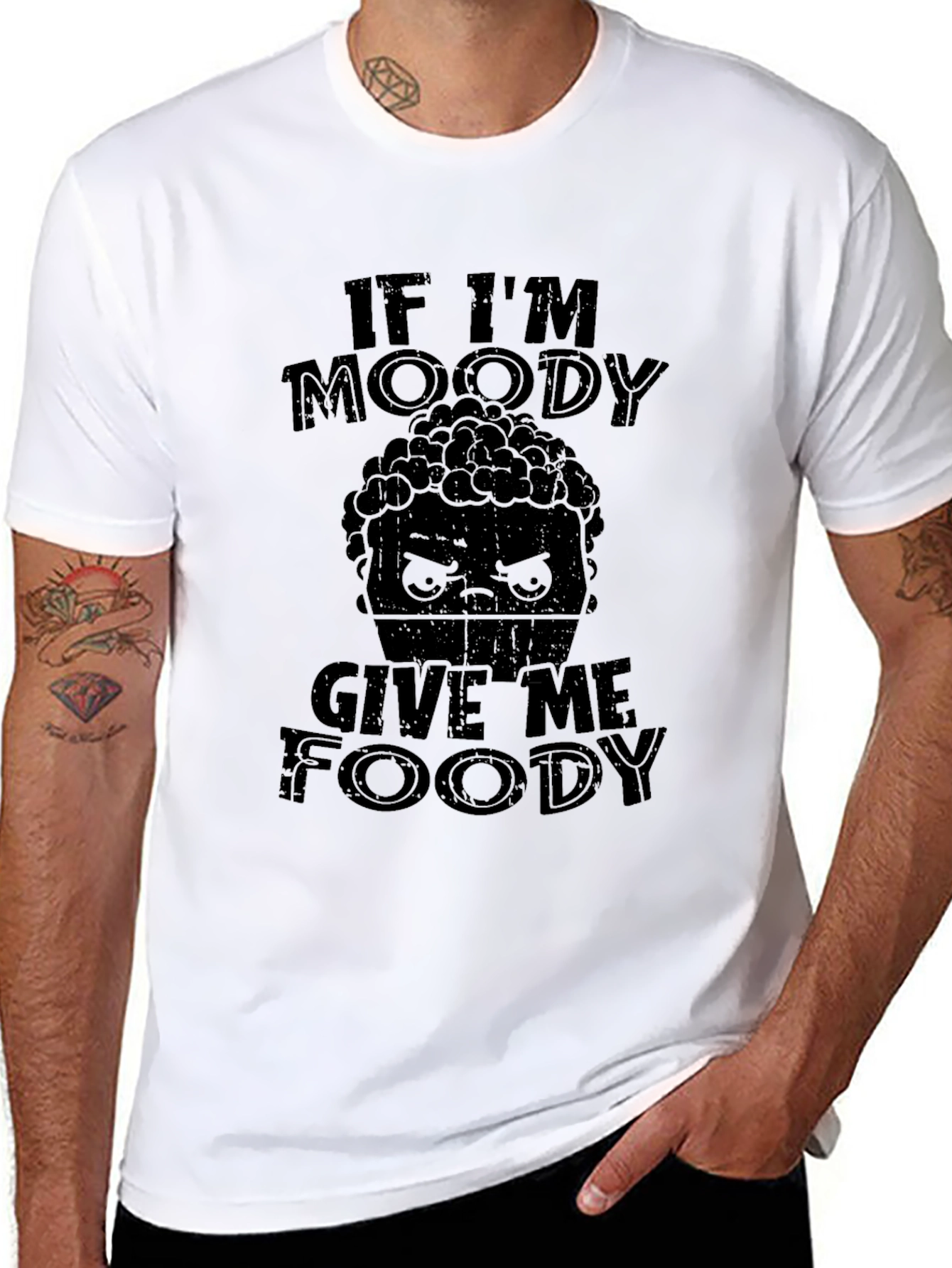 Moody Foody Graphic T-Shirt -  Funny Foodie Tee