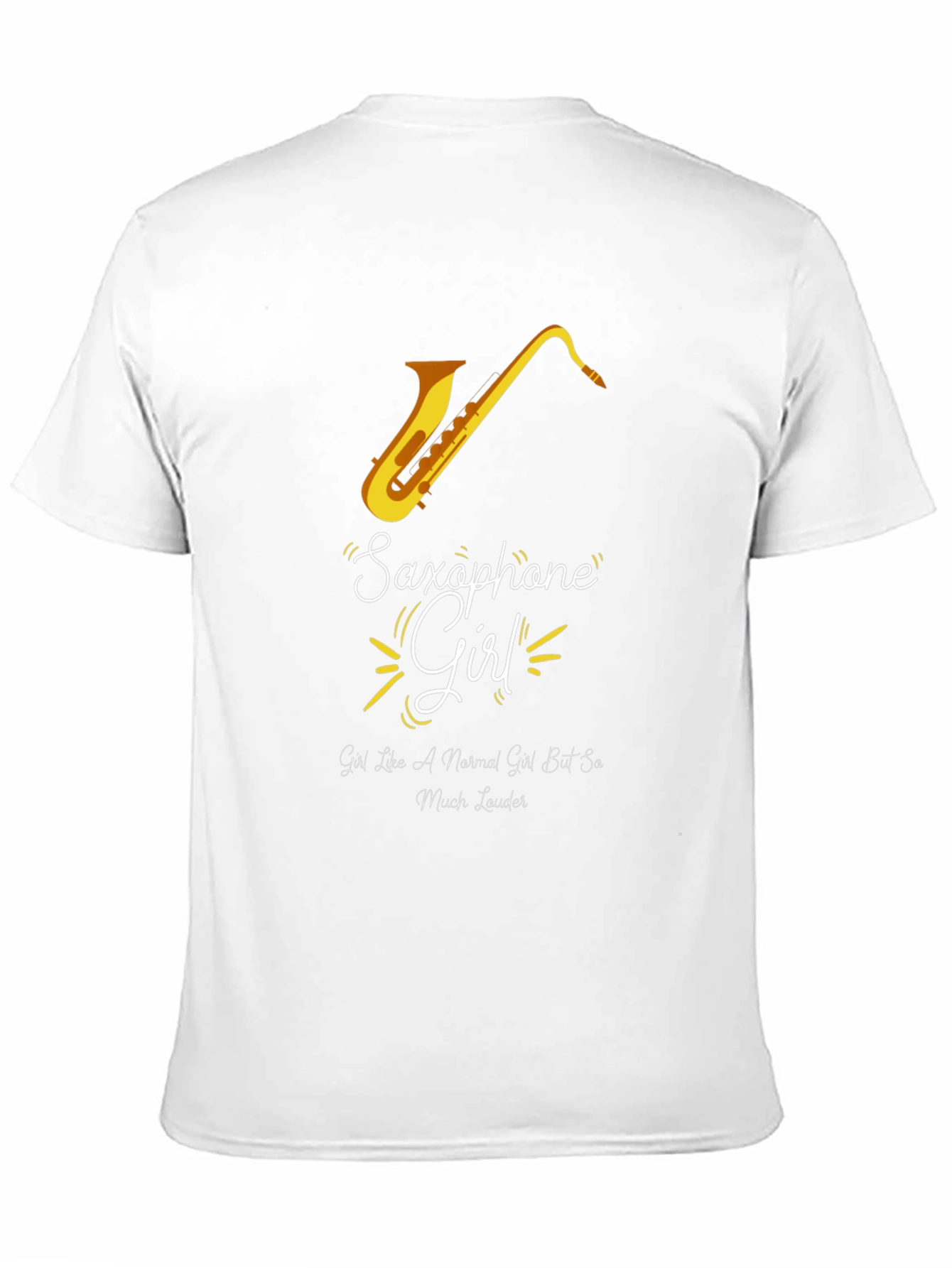 Saxophone Girl Graphic Tee - Musician Gift