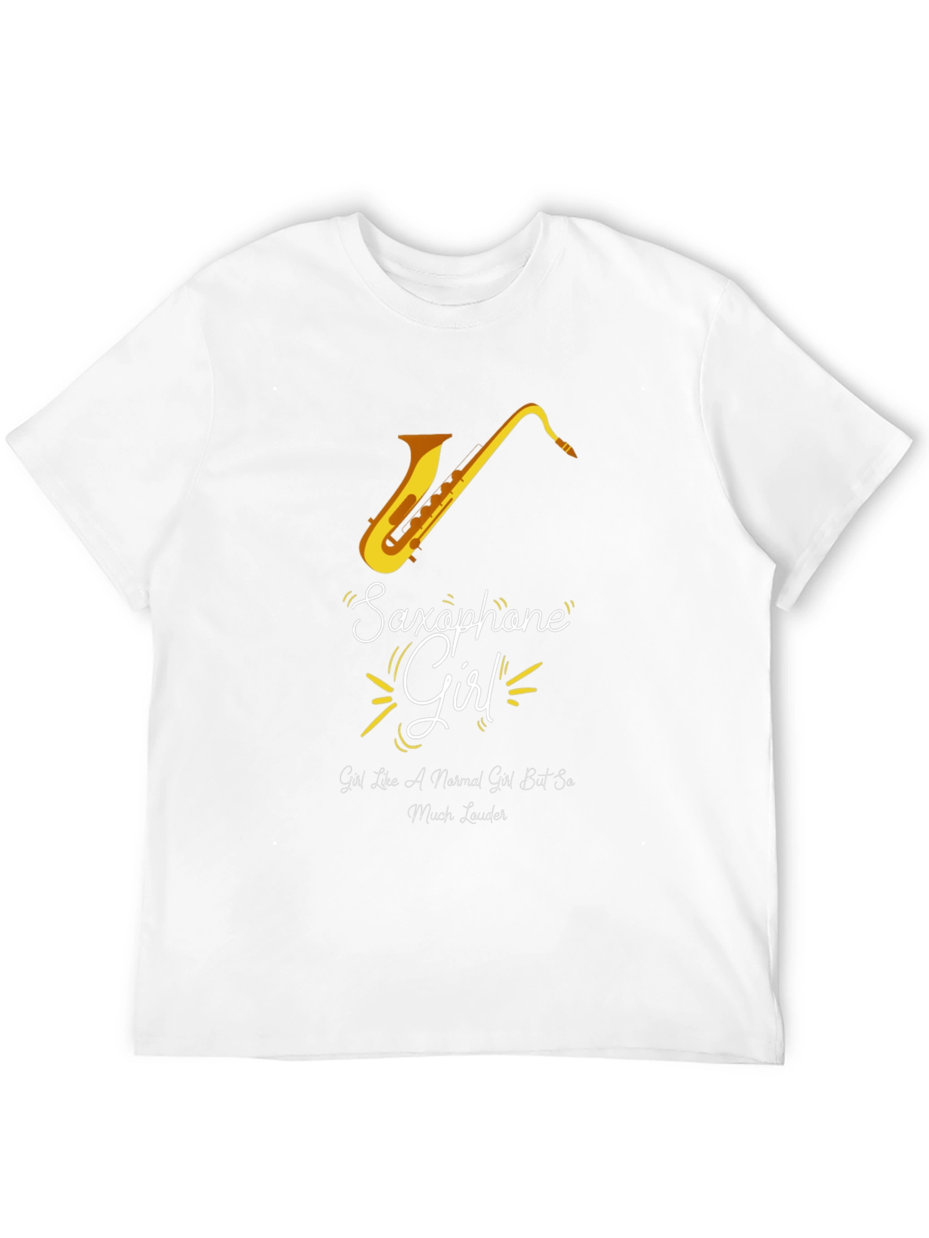Saxophone Girl Graphic Tee - Musician Gift