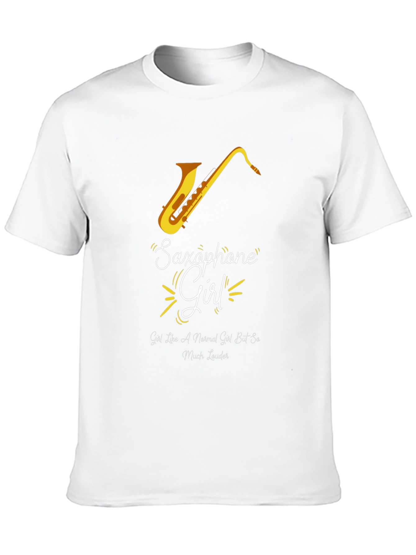 Saxophone Girl Graphic Tee - Musician Gift