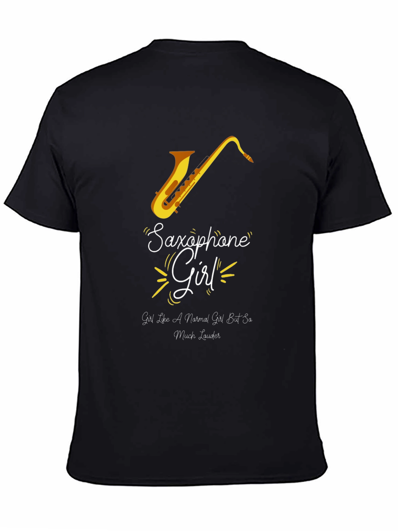 Saxophone Girl Graphic Tee - Musician Gift