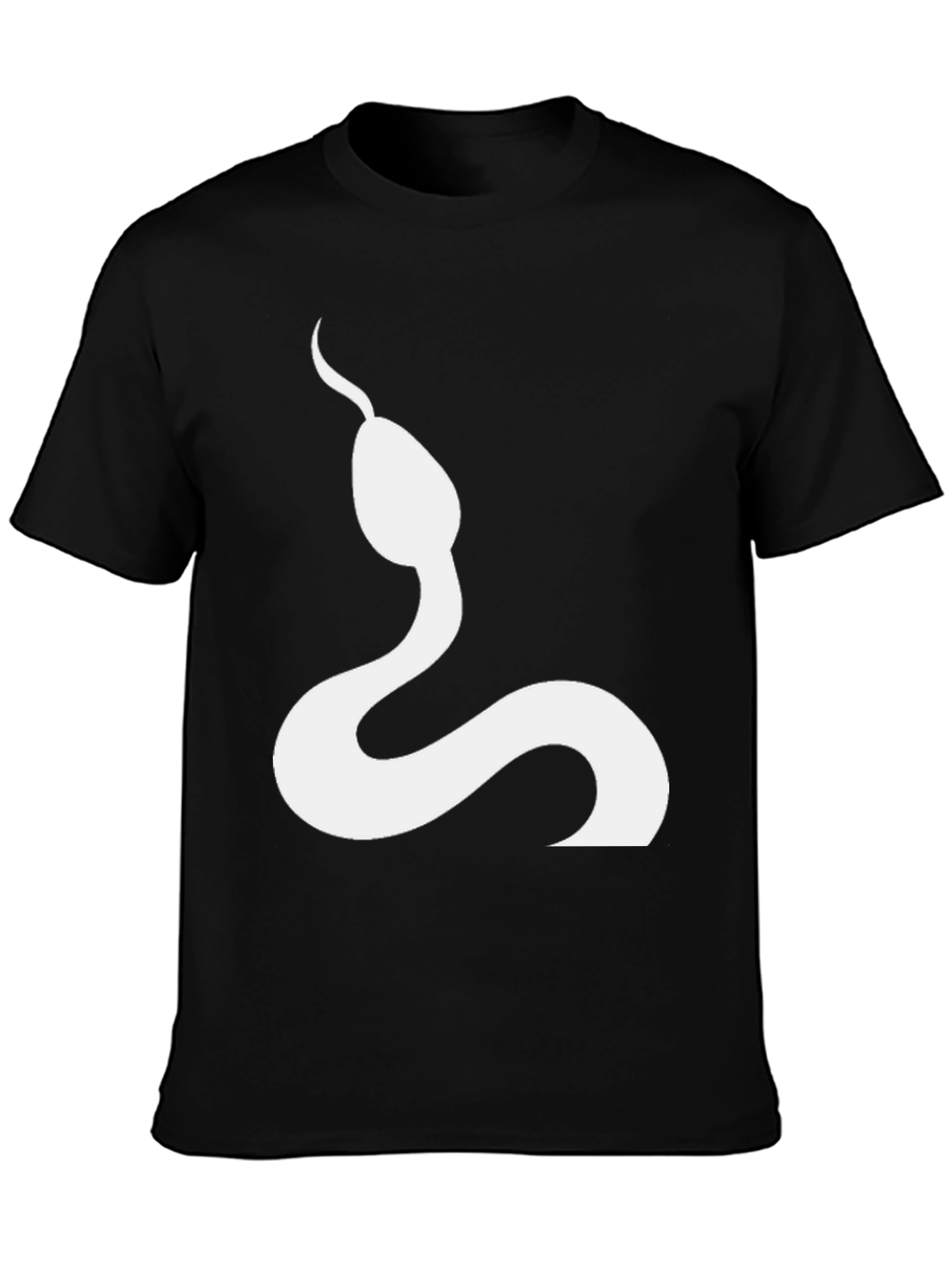 Snake Graphic Tee - Stylish Mens Black T-Shirt