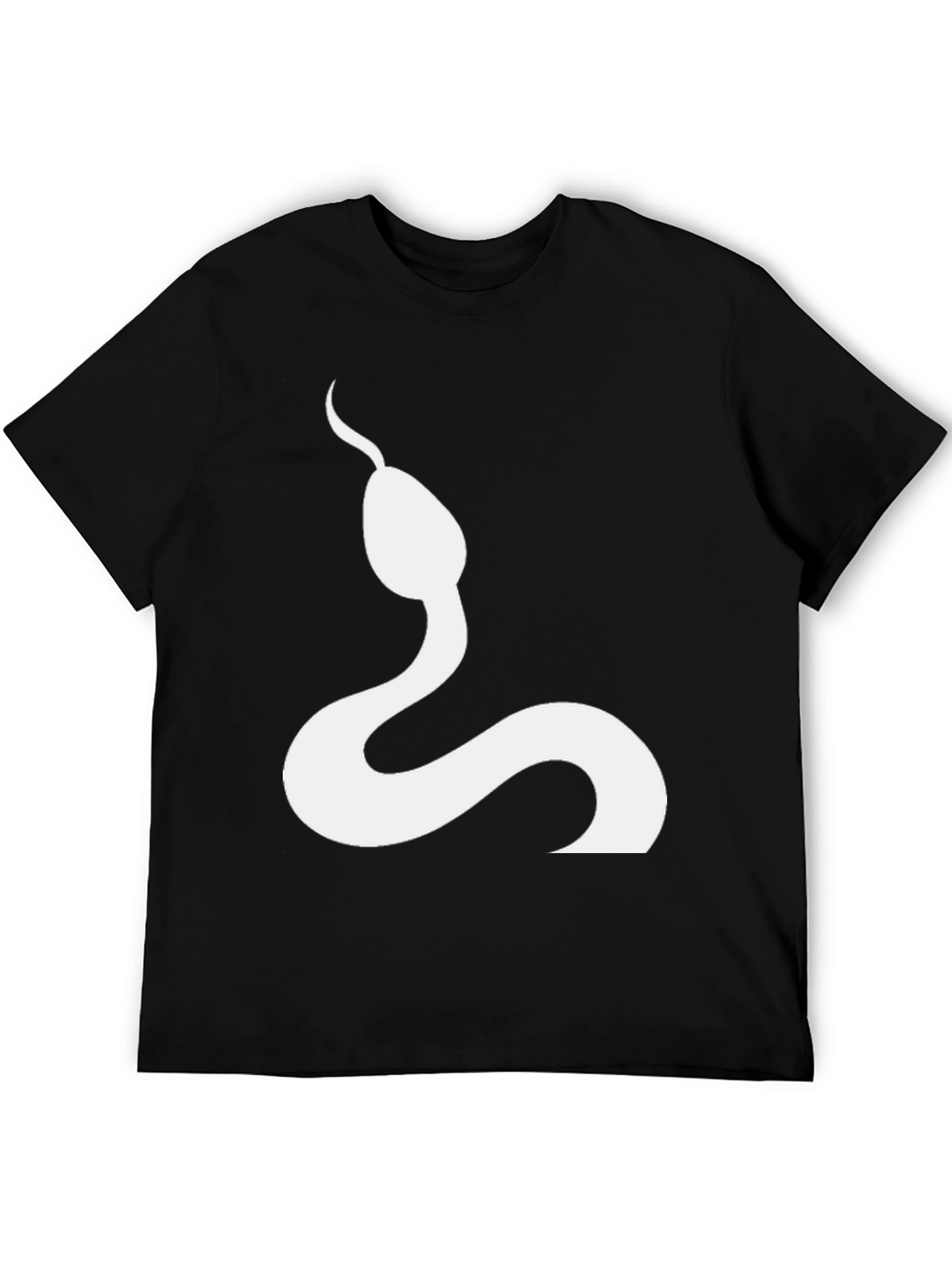 Snake Graphic Tee - Stylish Mens Black T-Shirt