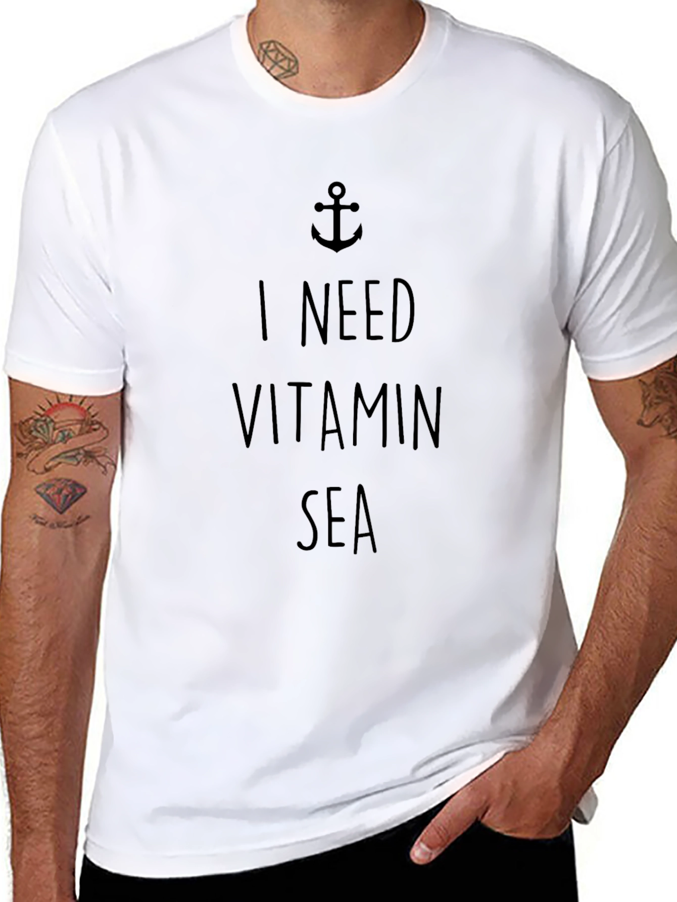 Vitamin Sea Black Graphic T-Shirt