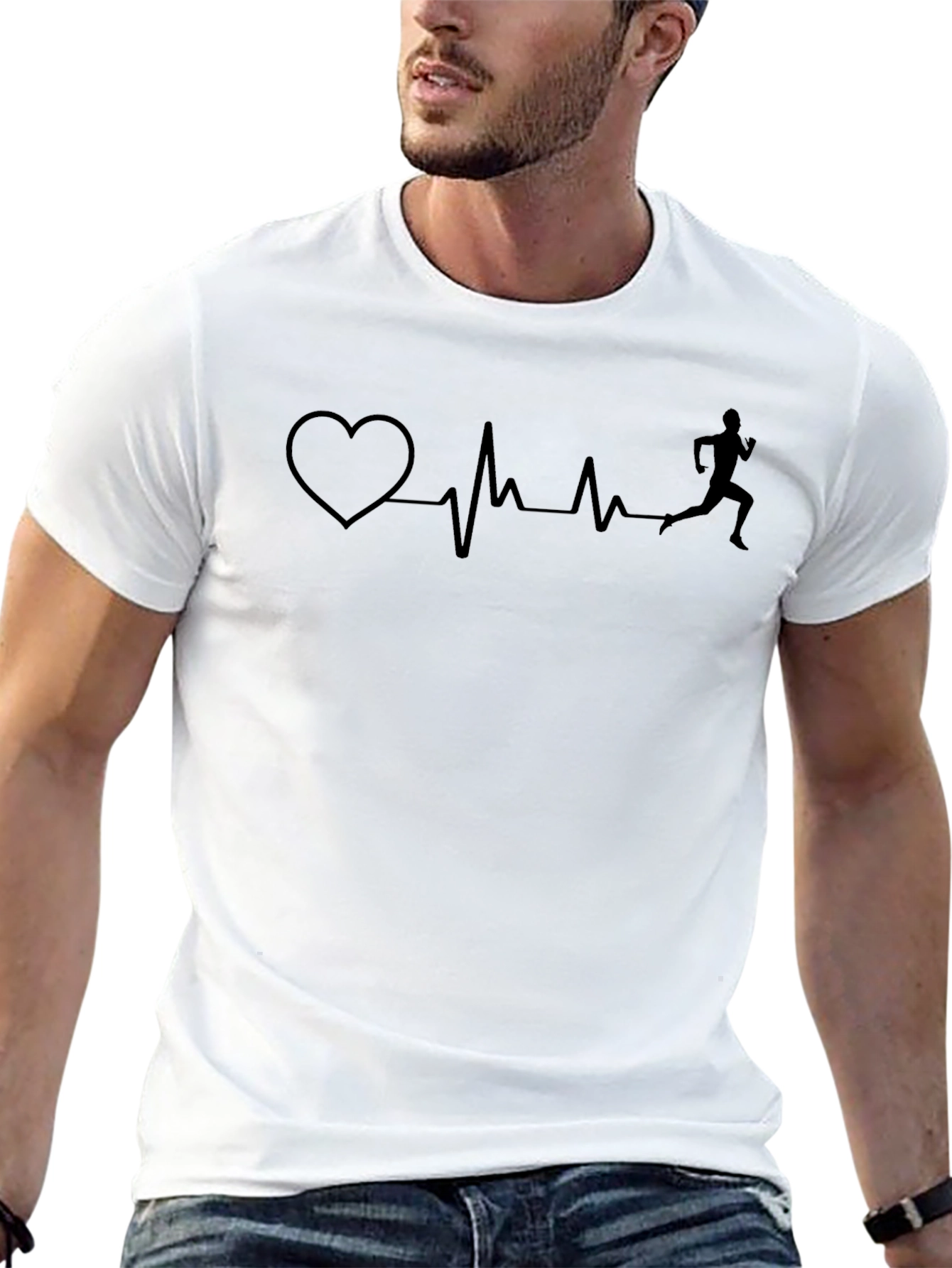 Runner Heartbeat T-Shirt - Active Lifestyle Tee