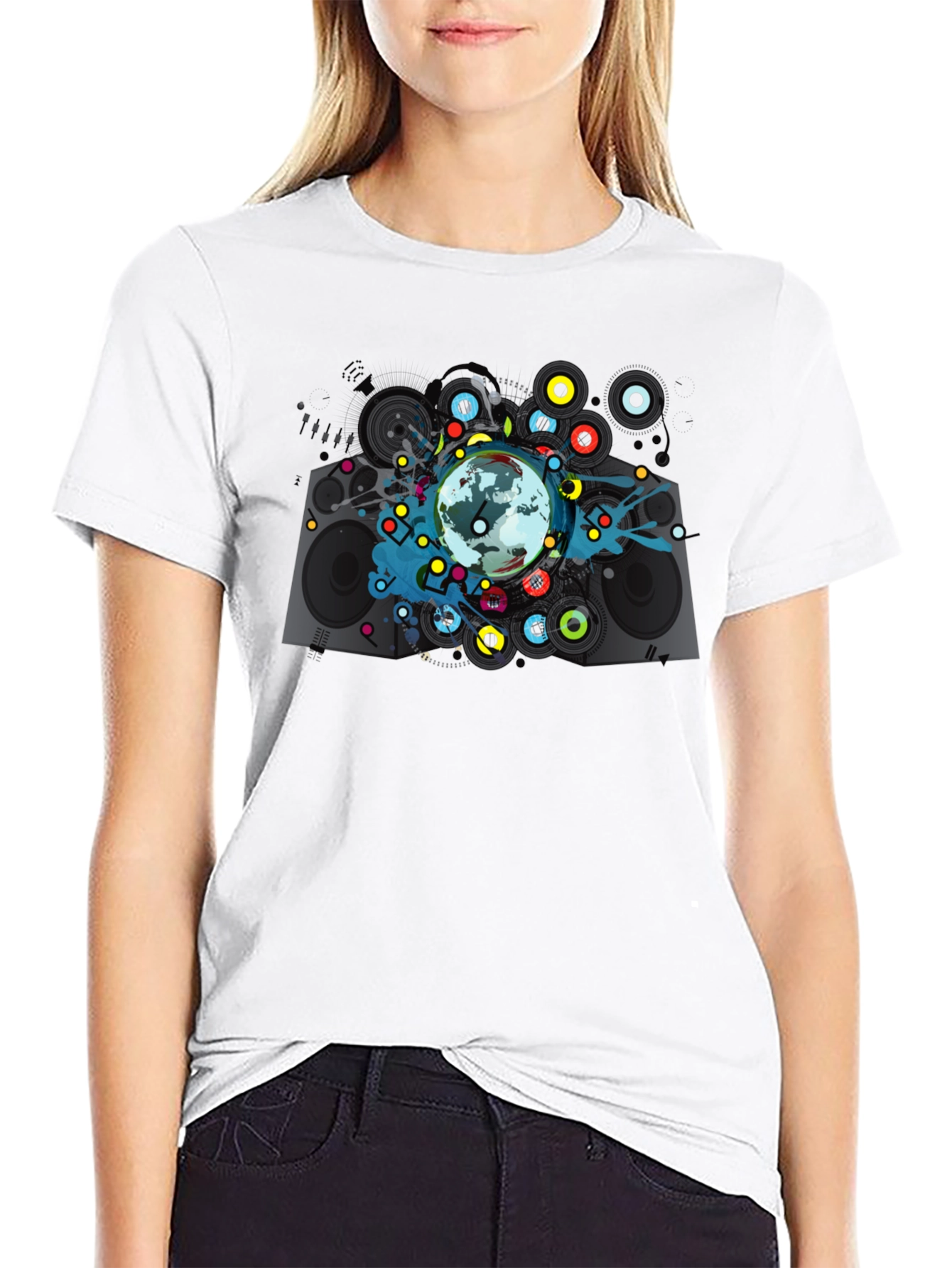 Global Beats Black Graphic Tee