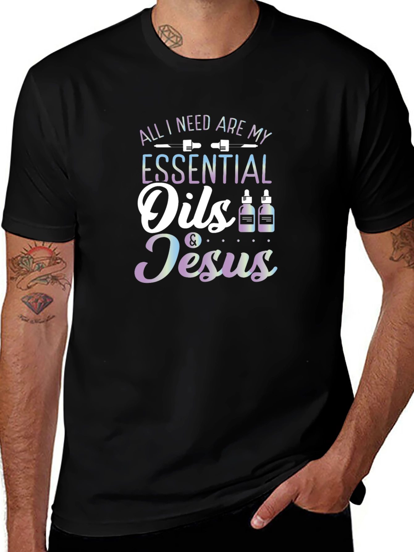 Essential Oils & Jesus Graphic T-Shirt