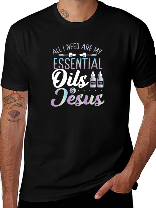 Essential Oils & Jesus Graphic T-Shirt
