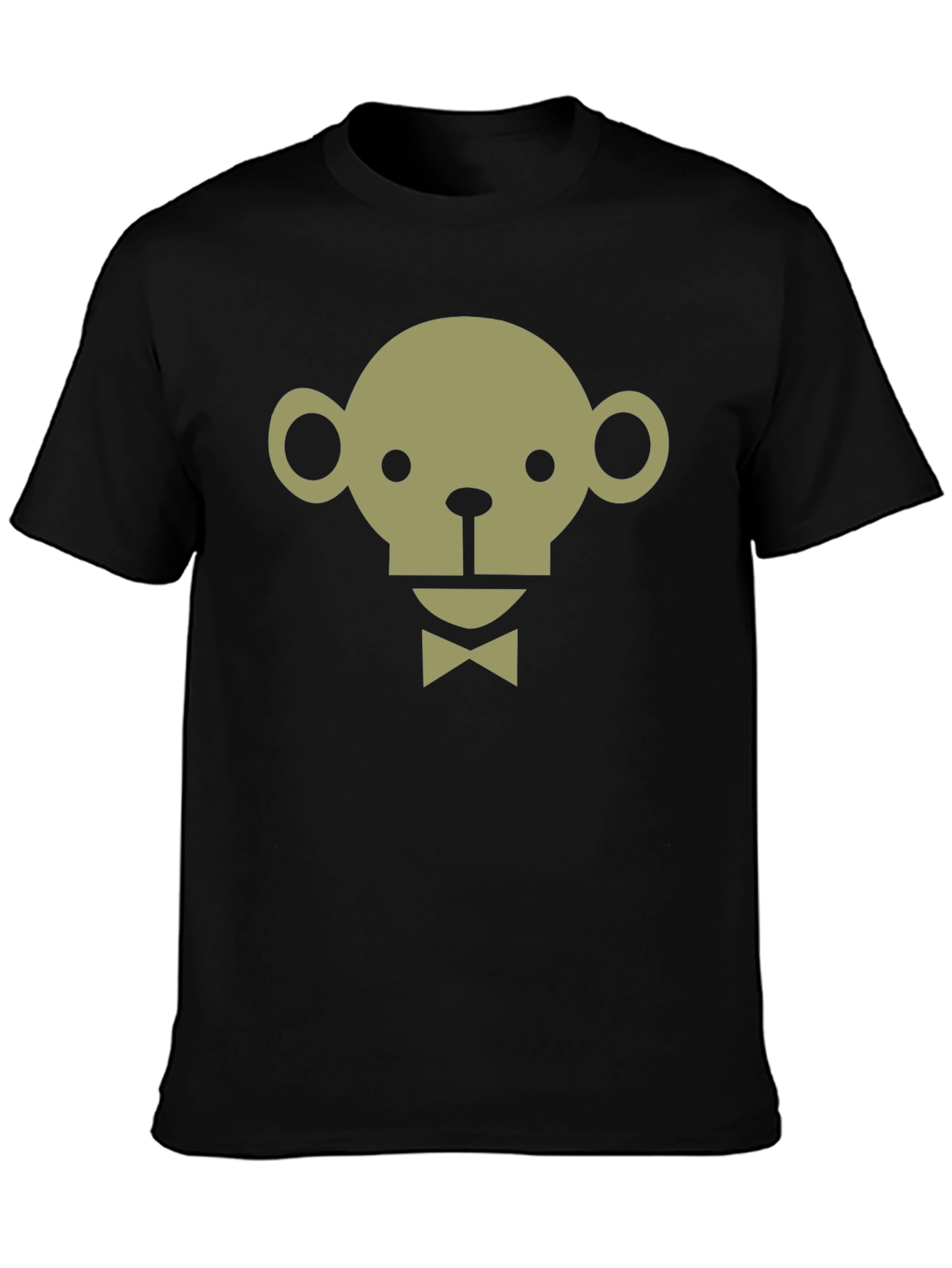 Monkey Face Bow Tie T-Shirt - Modern Geometric Design
