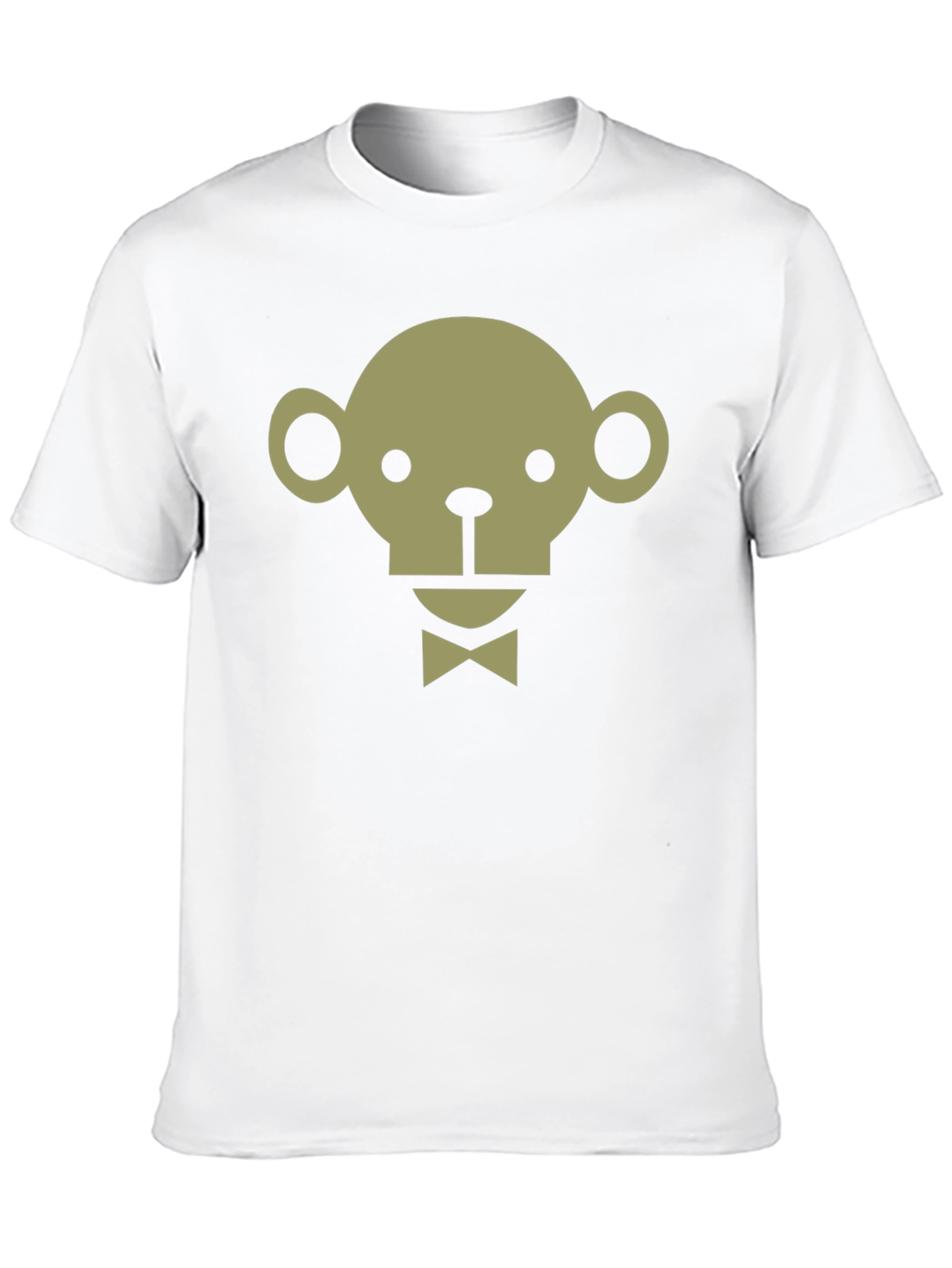 Monkey Face Bow Tie T-Shirt - Modern Geometric Design