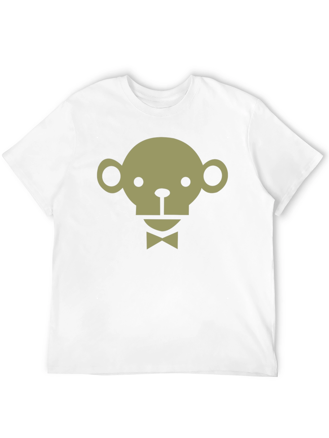 Monkey Face Bow Tie T-Shirt - Modern Geometric Design