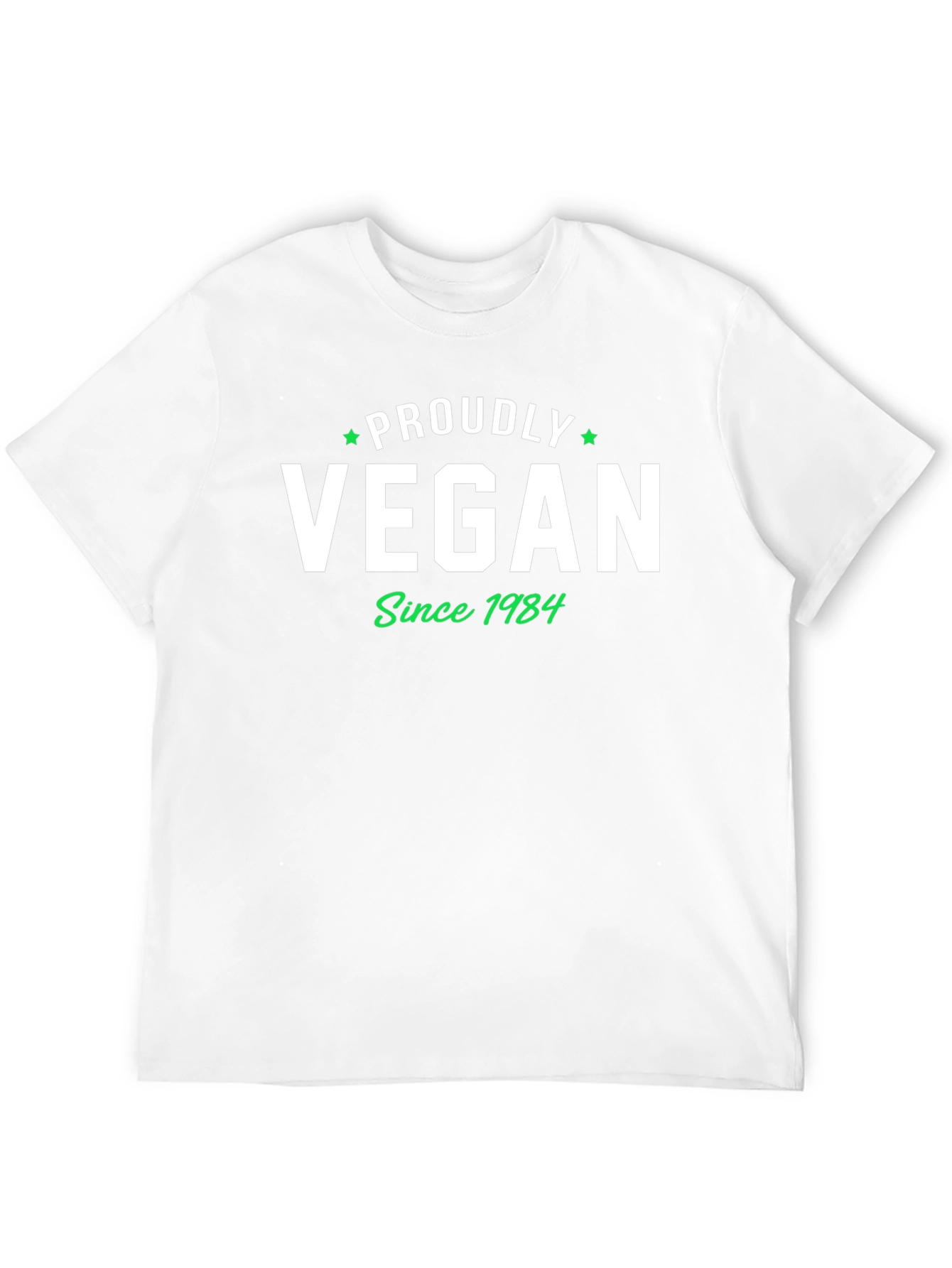 Proudly Vegan Since 1984 Black T-Shirt