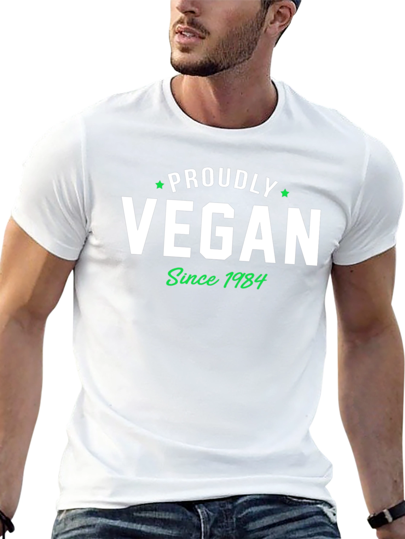 Proudly Vegan Since 1984 Black T-Shirt