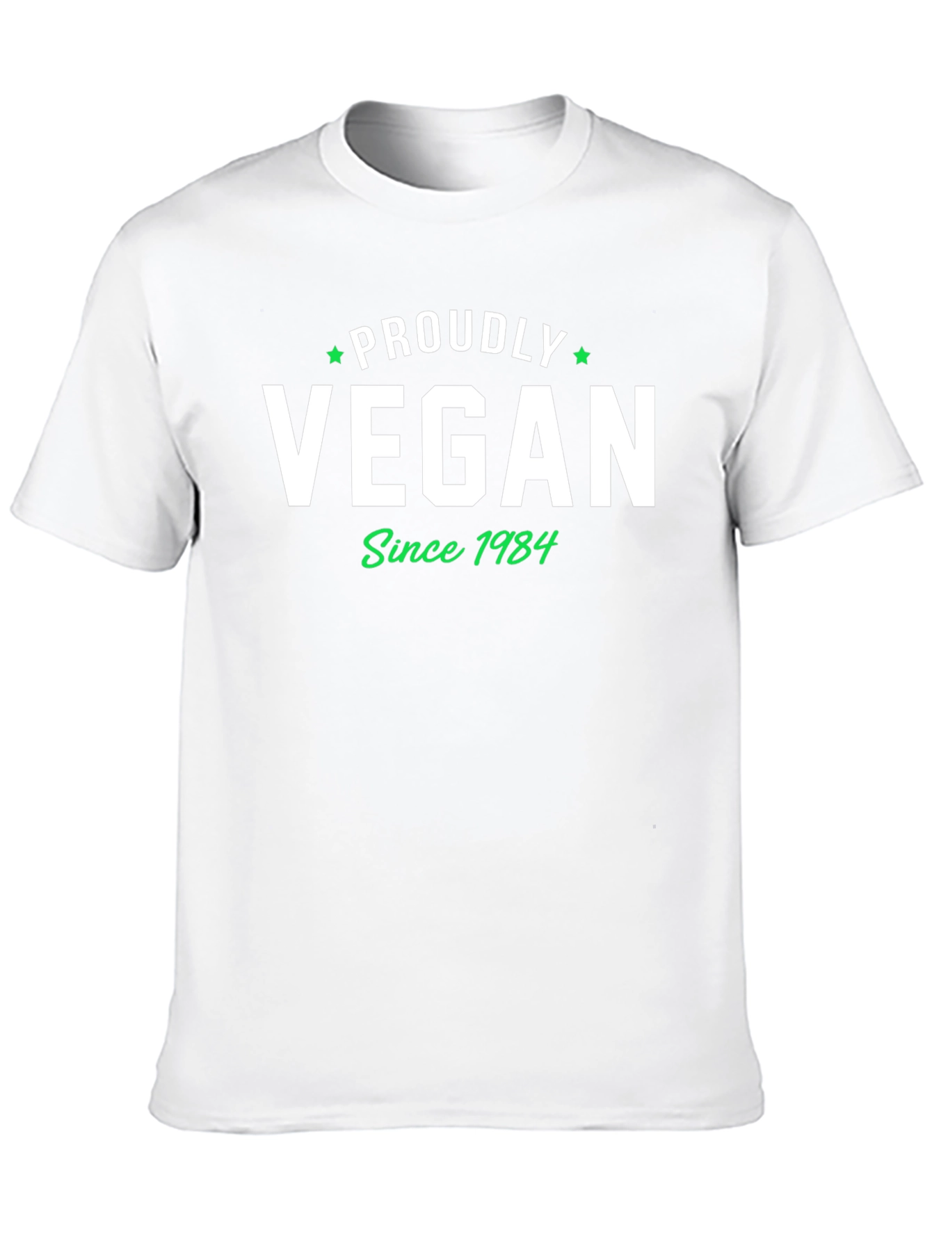 Proudly Vegan Since 1984 Black T-Shirt