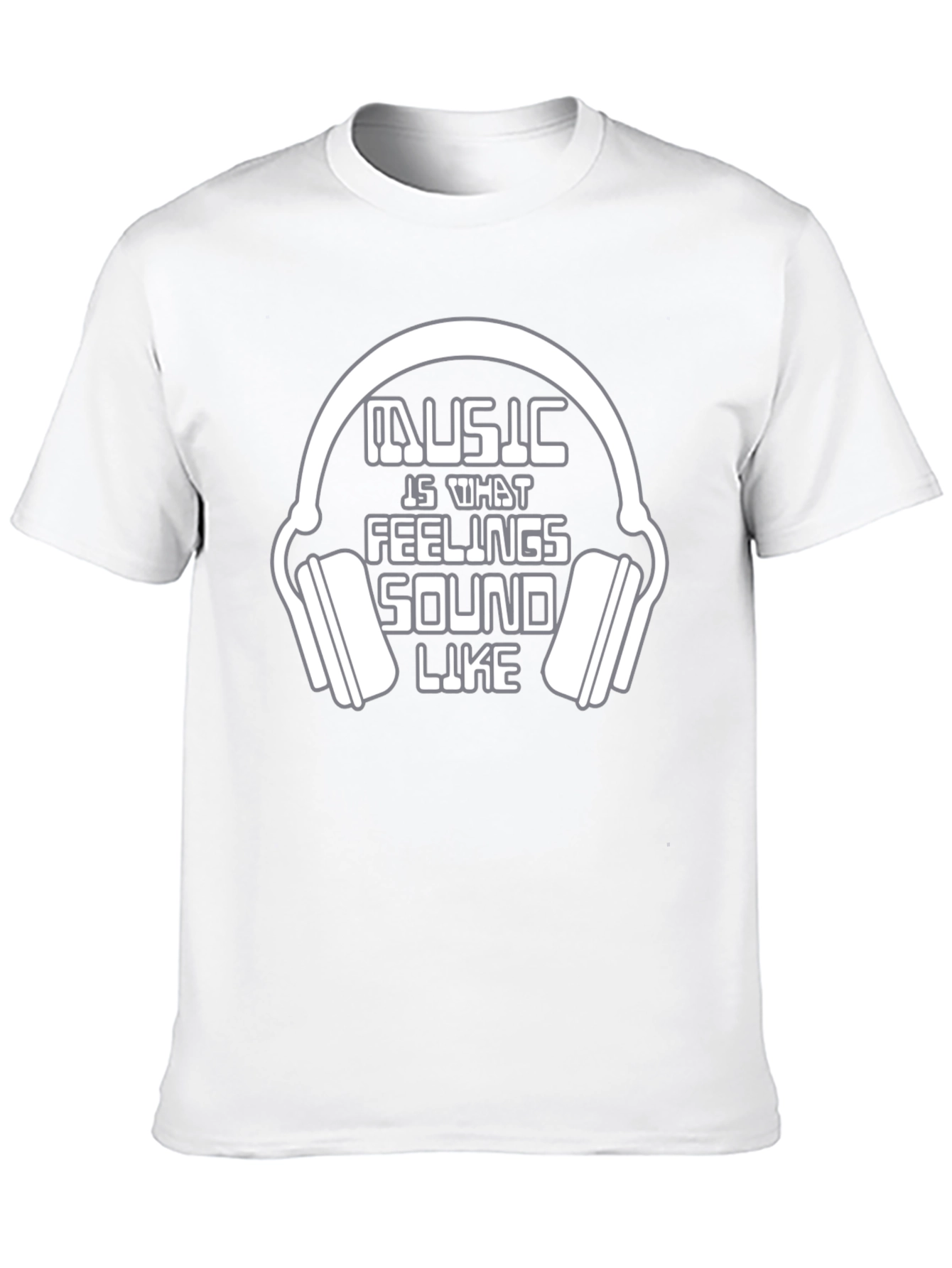 Music is What Feelings Sound Like Black T-Shirt