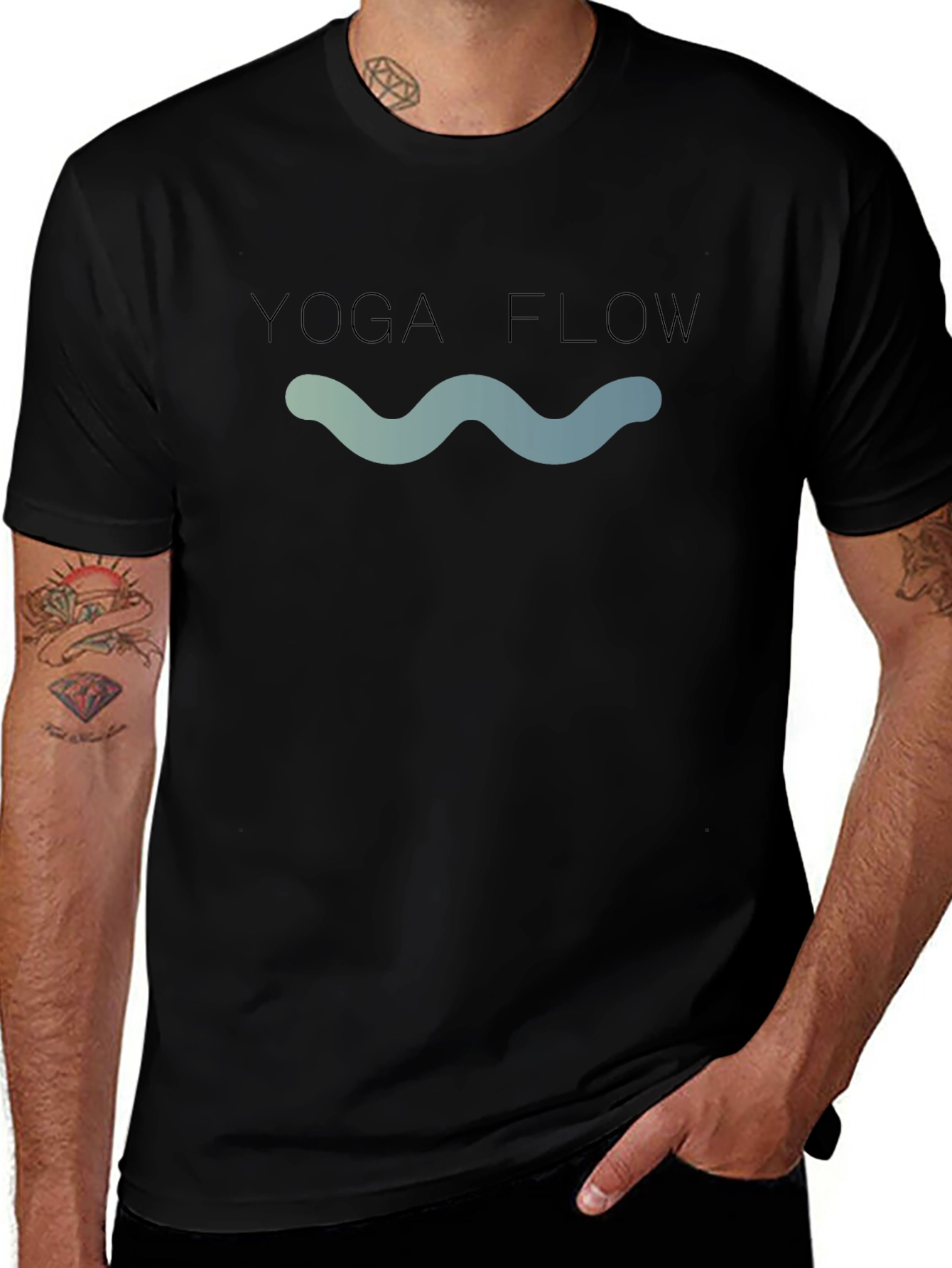 Yoga Flow Graphic T-Shirt - Black