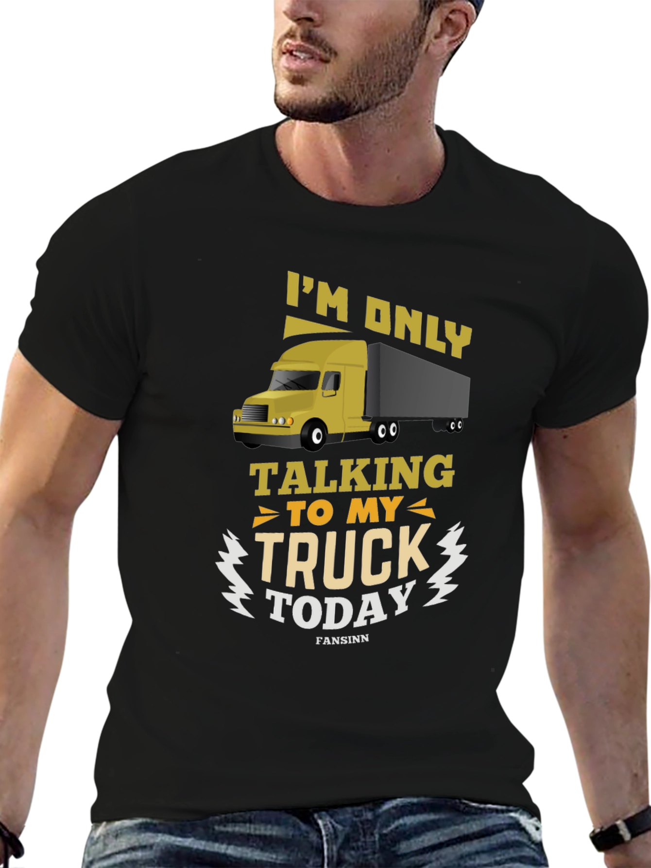 Truckers Talking to My Truck Black T-Shirt