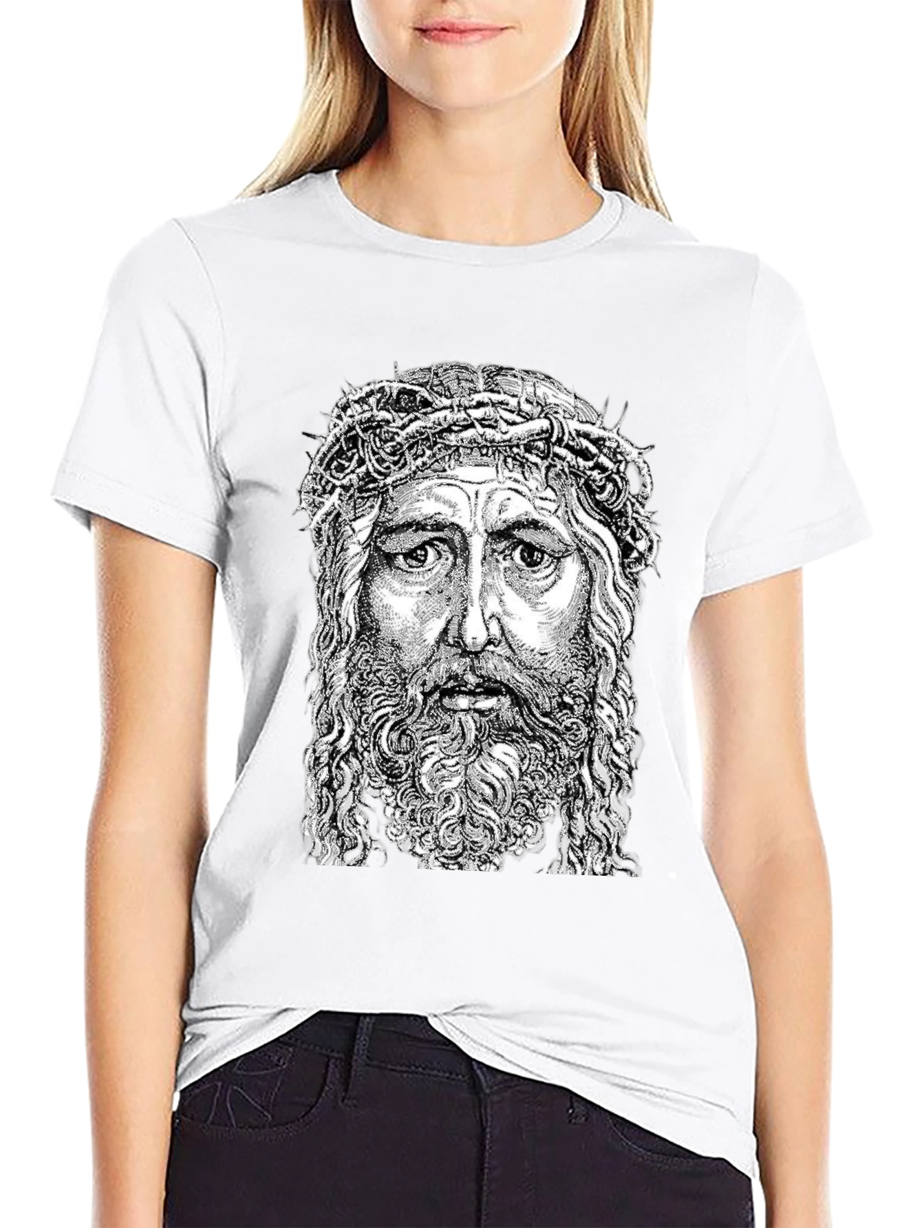 Jesus Graphic Tee - Crown of Thorns Design