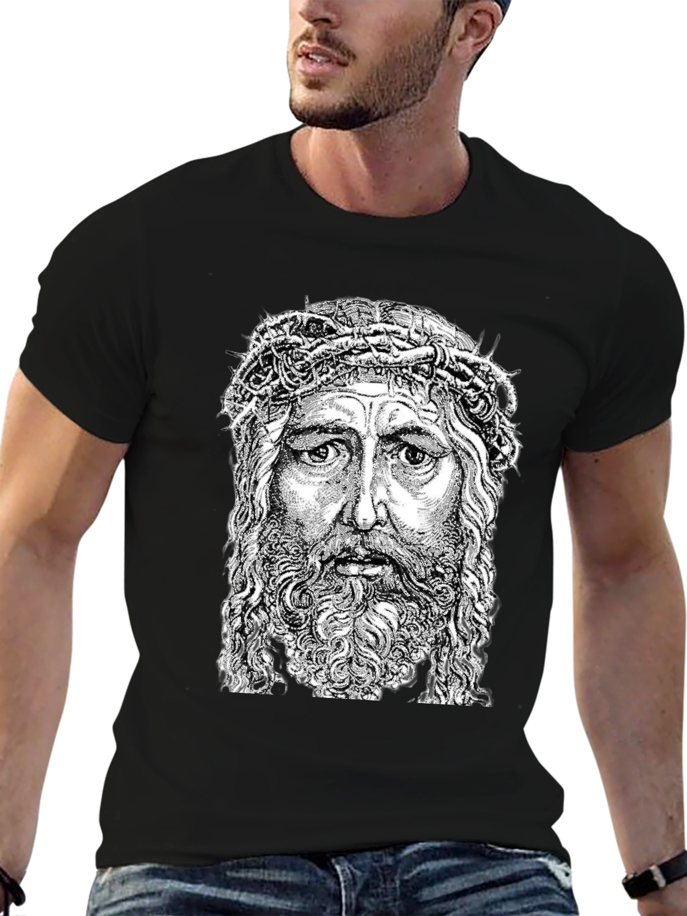 Jesus Graphic Tee - Crown of Thorns Design
