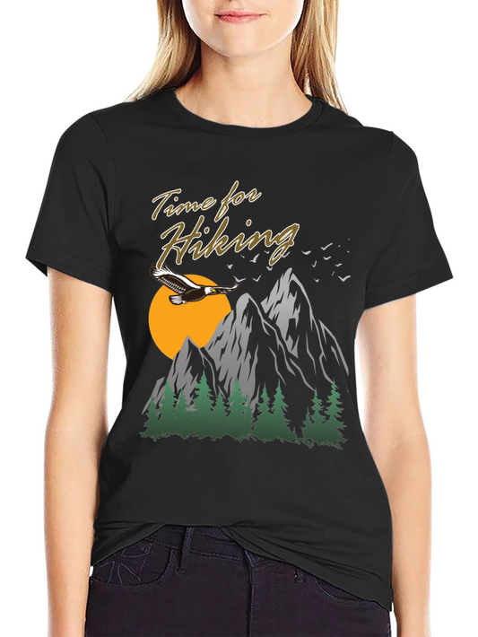 Time For Hiking Graphic Tee | Outdoor Adventure Shirt