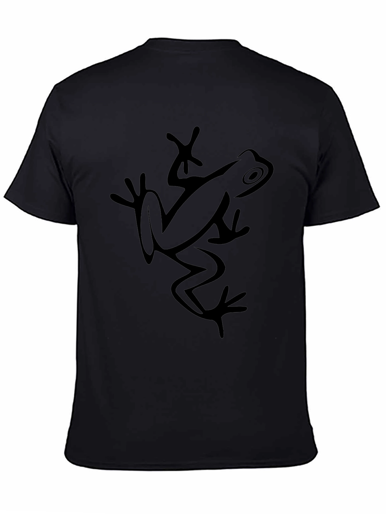 Frog Graphic Tee - Black Cotton T-Shirt