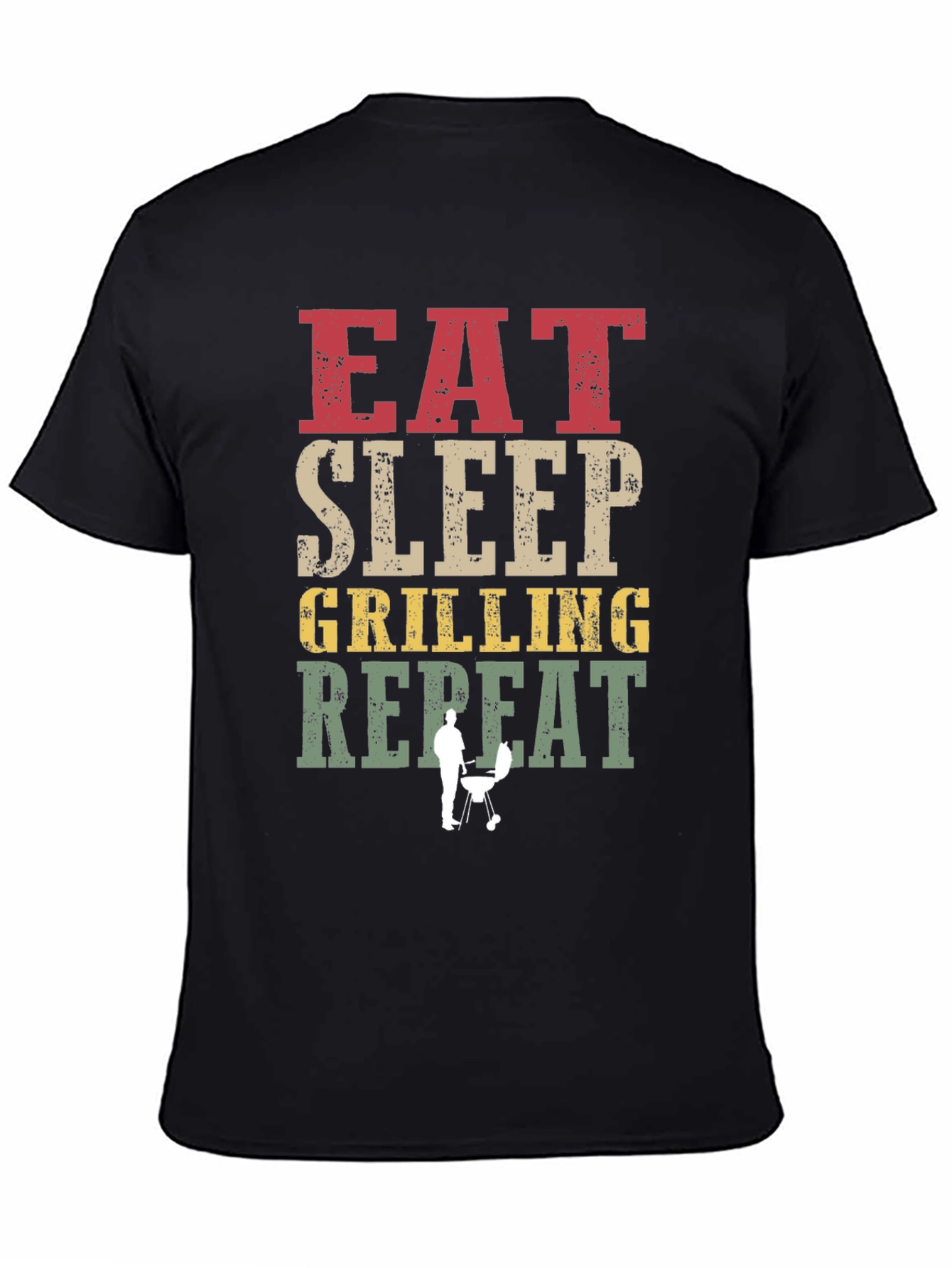 Eat Sleep Grilling Repeat T-Shirt - BBQ Lover Tee
