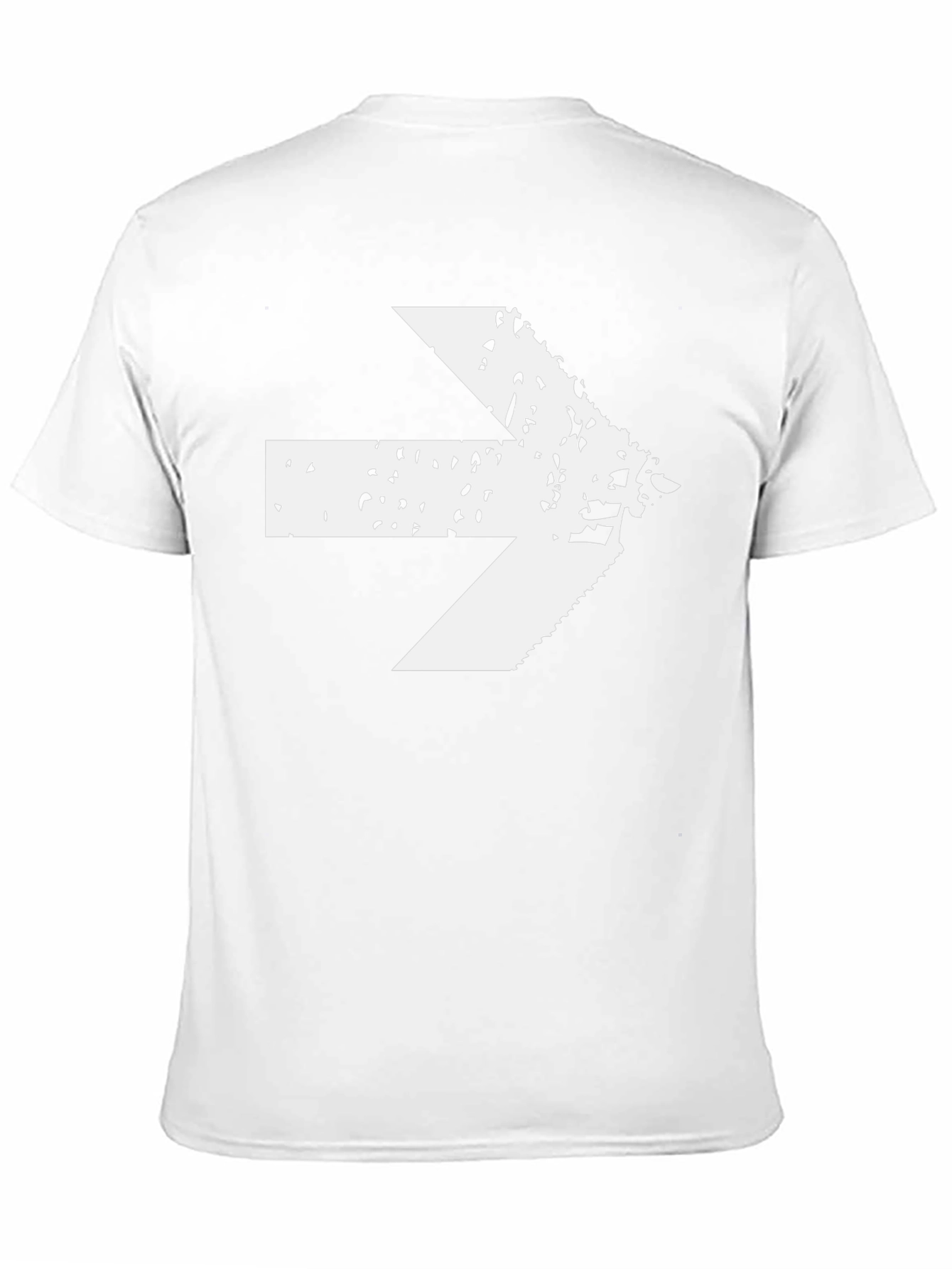 Distressed Arrow Graphic Tee - Black Cotton Casual Shirt