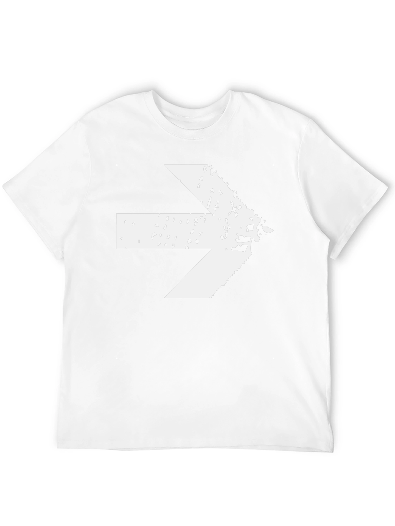 Distressed Arrow Graphic Tee - Black Cotton Casual Shirt