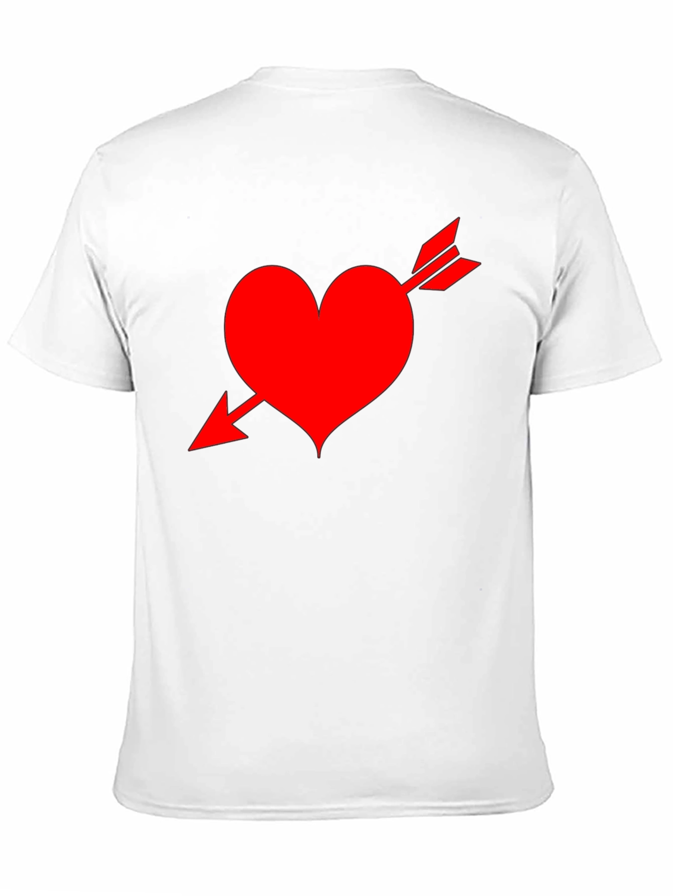 Heart Arrow Black T-Shirt - Valentines Day