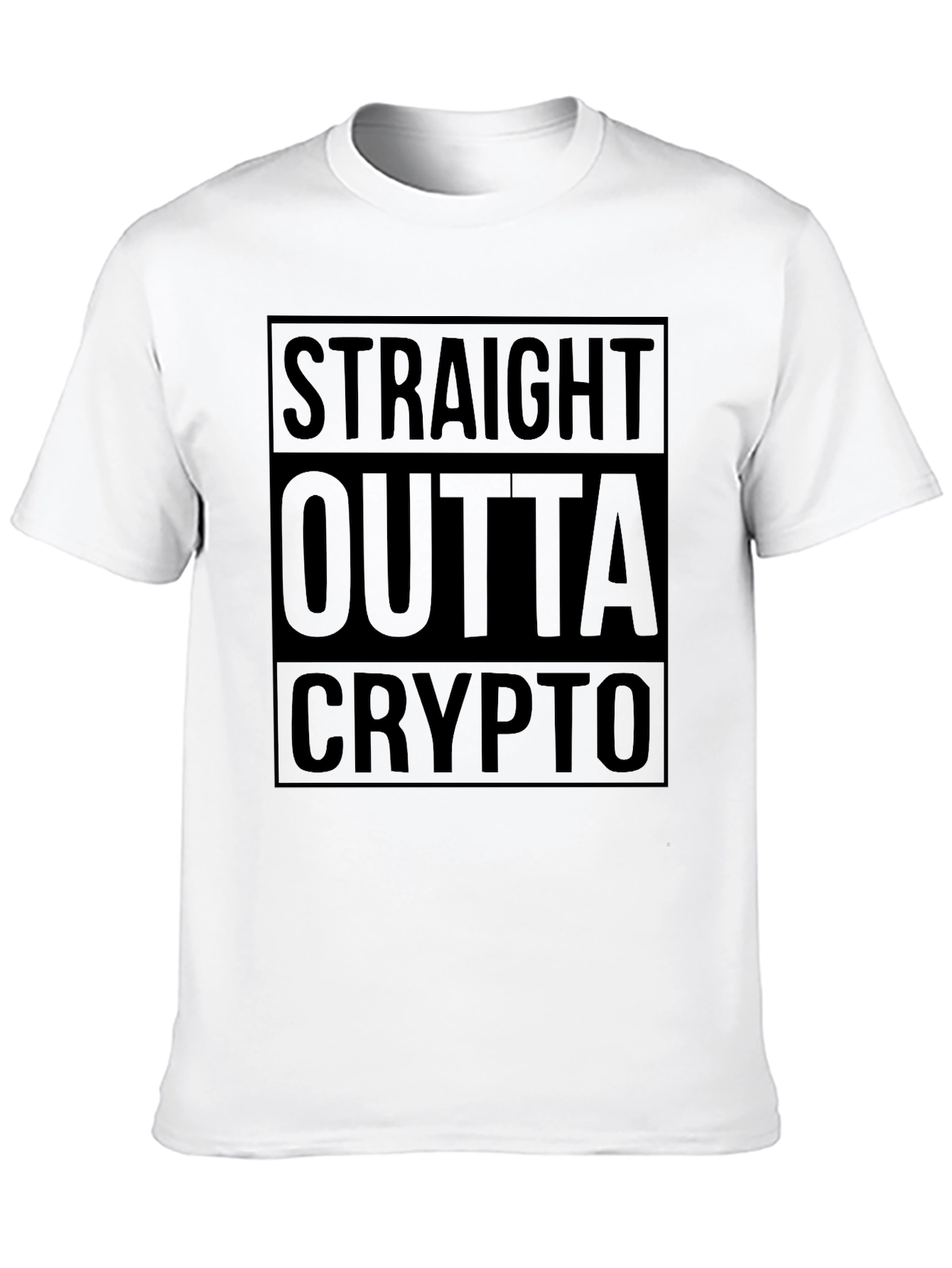 Straight Outta Crypto Black T-Shirt