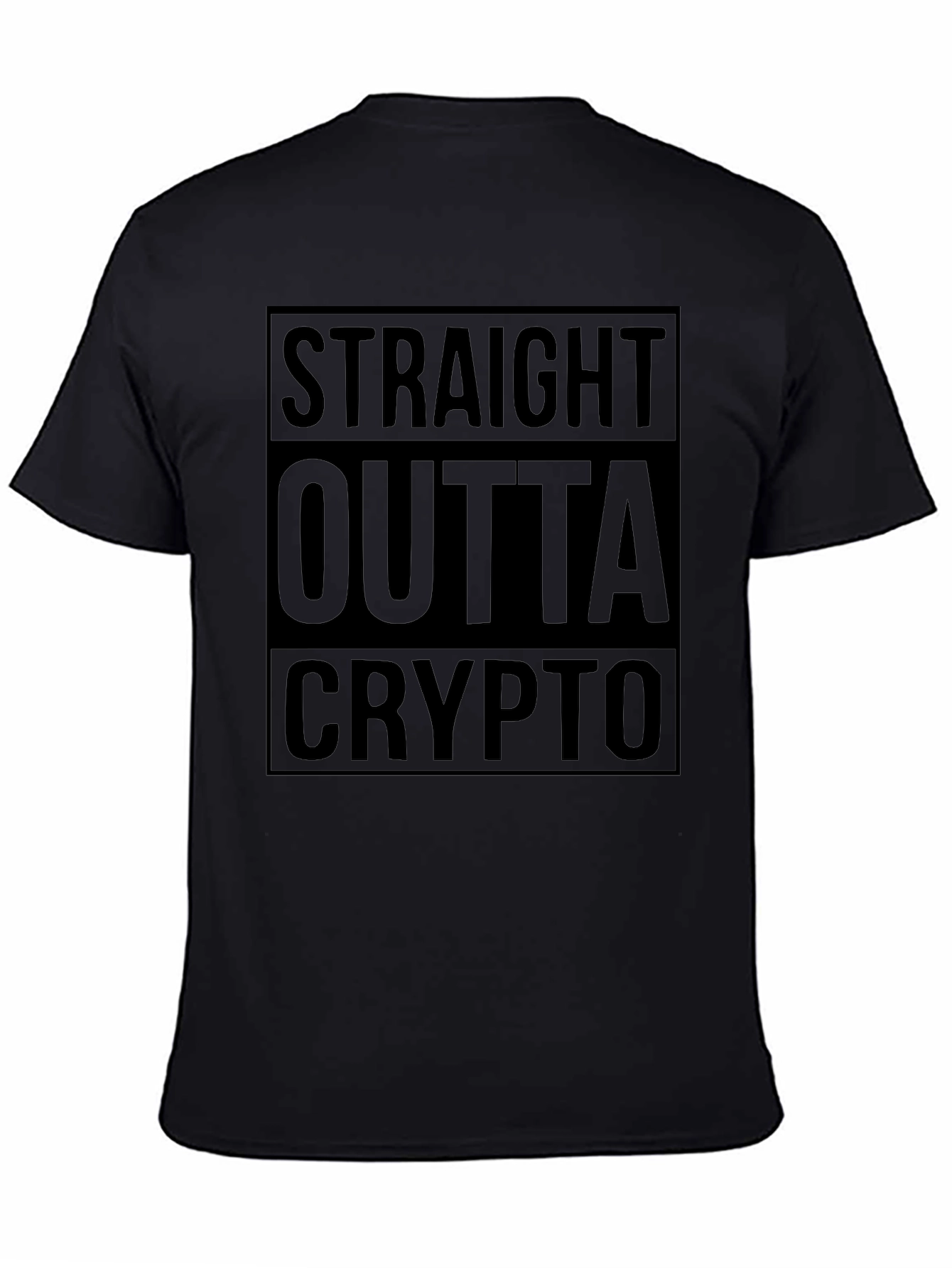 Straight Outta Crypto Black T-Shirt