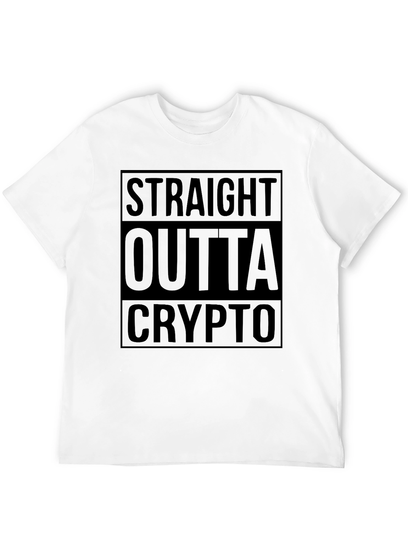 Straight Outta Crypto Black T-Shirt