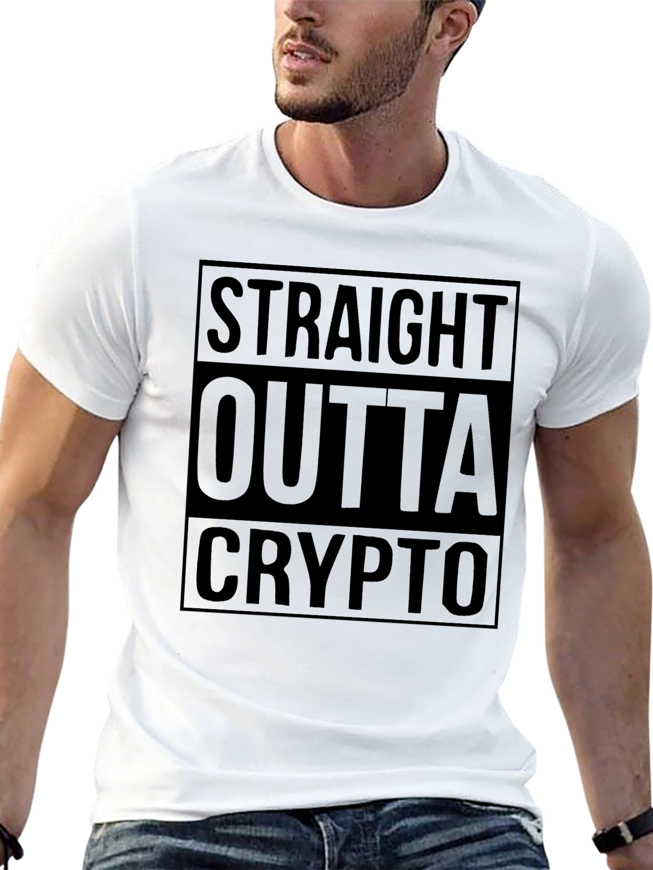 Straight Outta Crypto Black T-Shirt