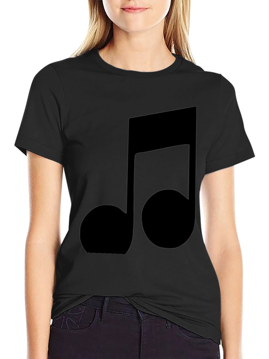 Music Note Graphic Tee - Black T-Shirt